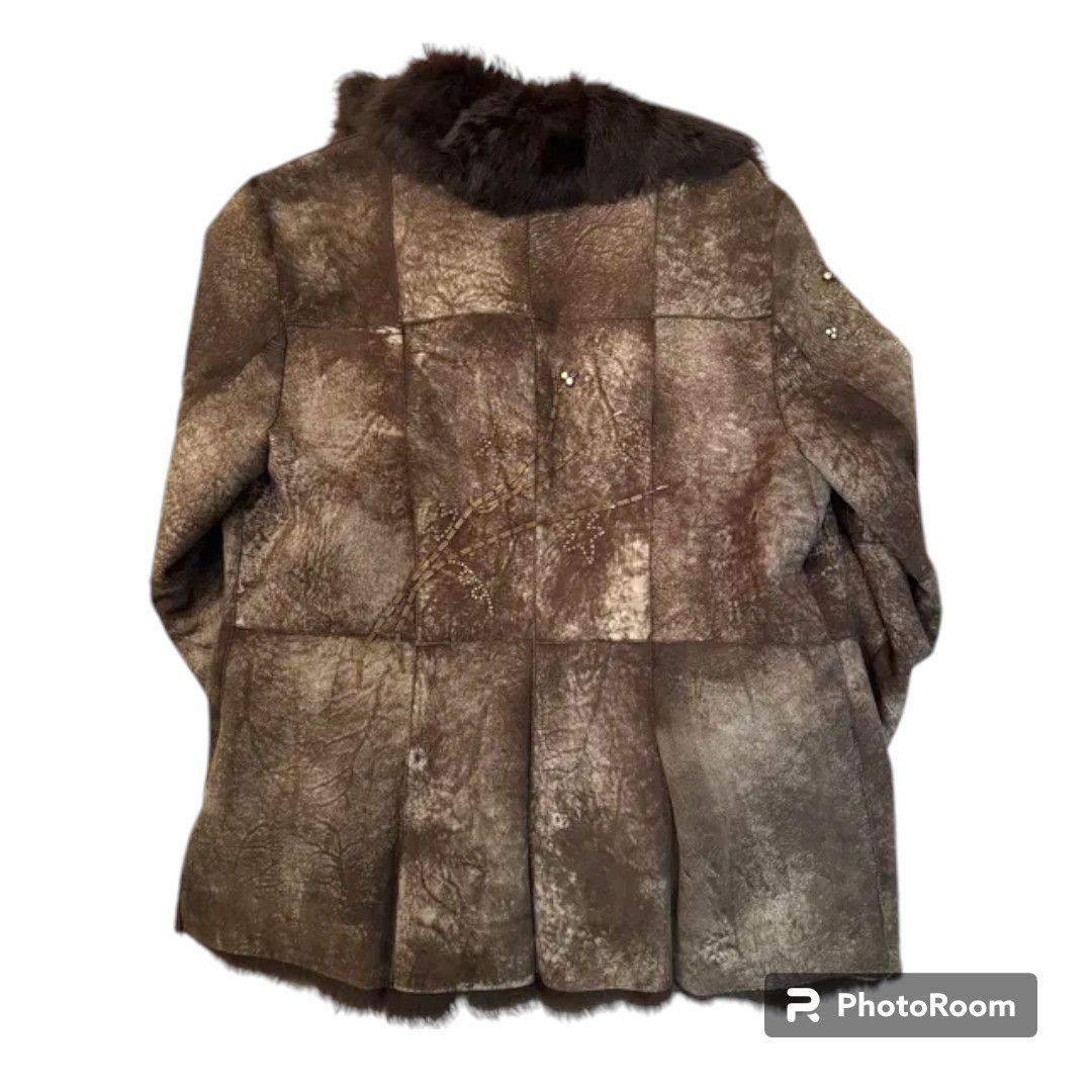 Other Brown penny lane fur coat sz M rabbit fur Rene Derhy Paris Size M / US 6-8 / IT 42-44 - 6 Thumbnail