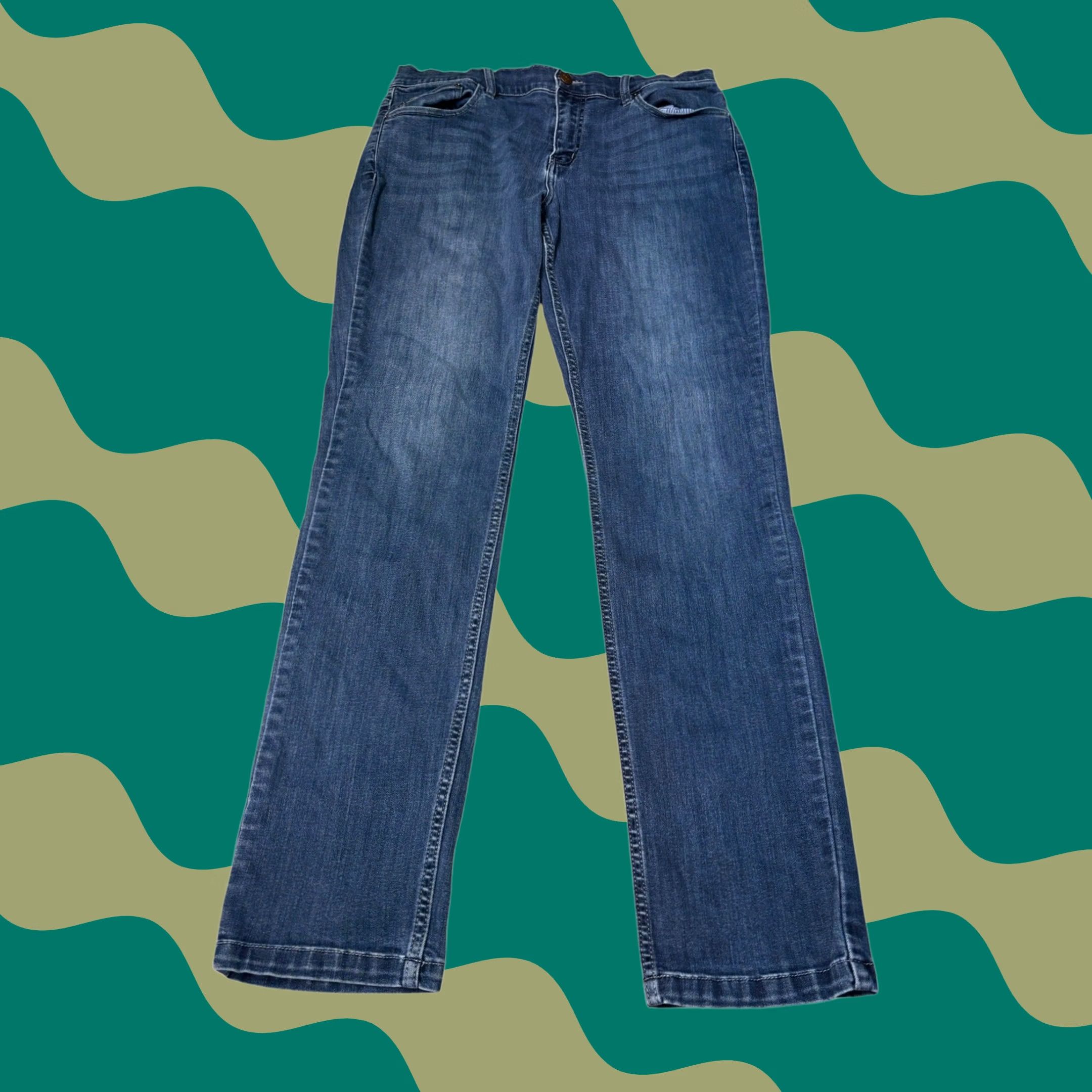 Vintage Mugsy Jeans Mens Blue Wash Straight Leg Denim Pants 33x32 - Regular Fit, 5-Pocket, Stretch Jeans Size US 33 - 1 Thumbnail