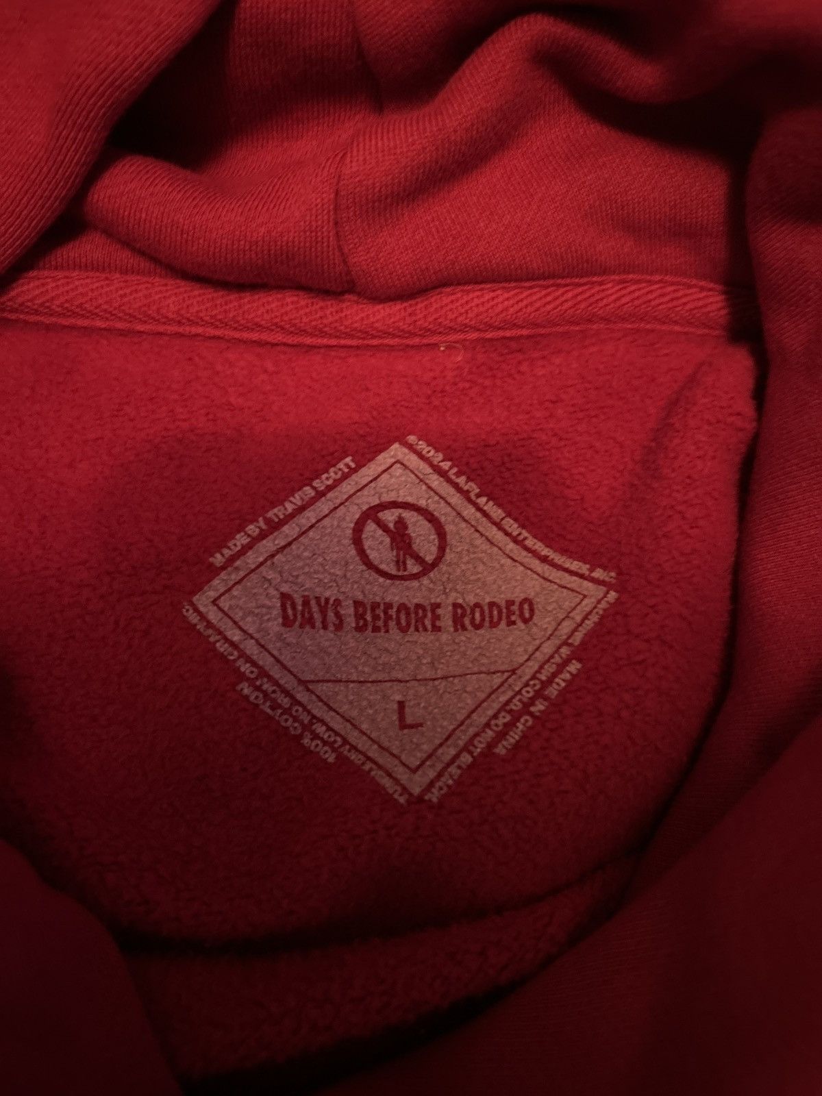 Travis Scott Travis Scott days before rodeo red hoodie Size US L / EU 52-54 / 3 - 3 Thumbnail