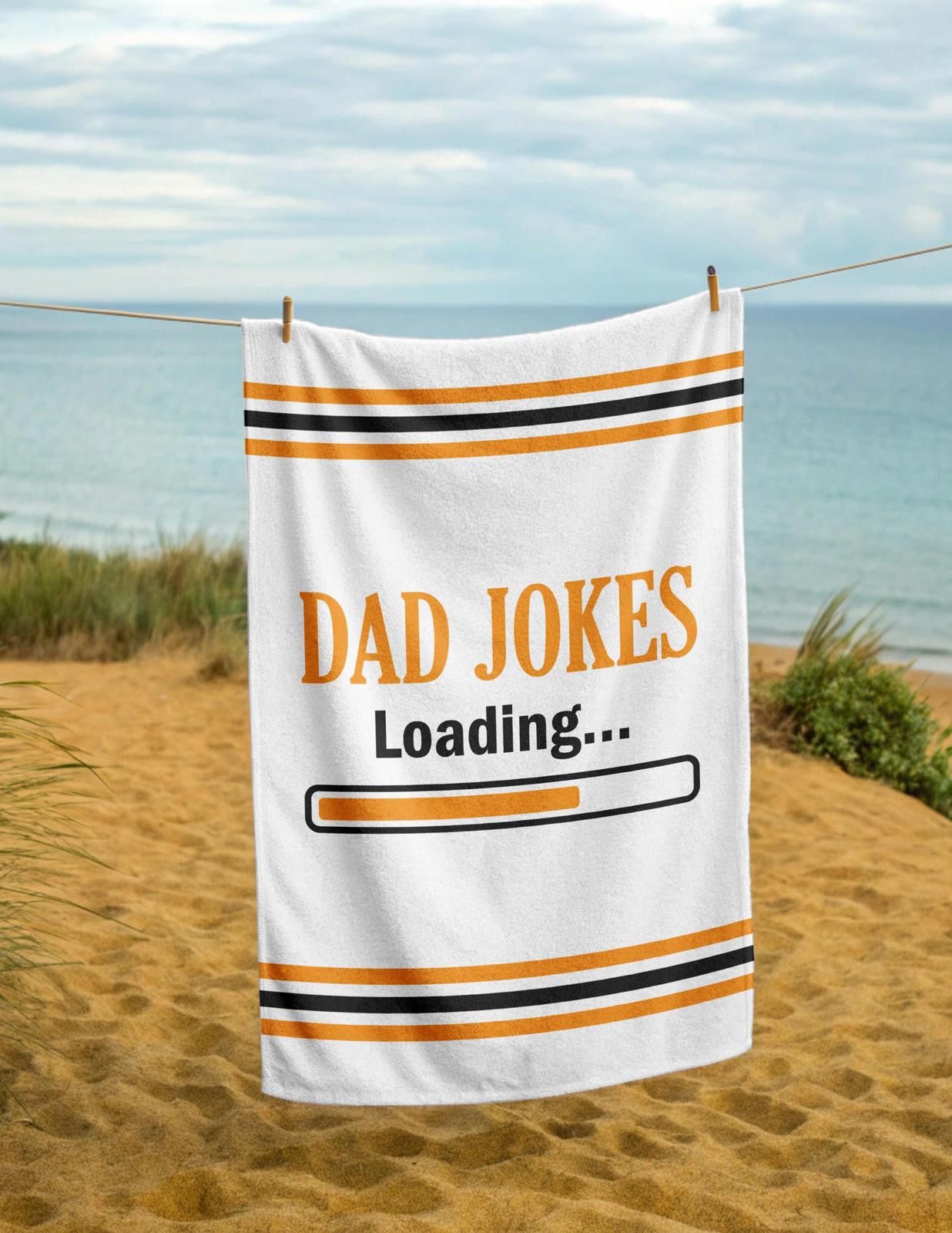 Designer Funny Golf Towels for Dads - 'Dad Jokes Loading...' Size ONE SIZE - 5 Thumbnail