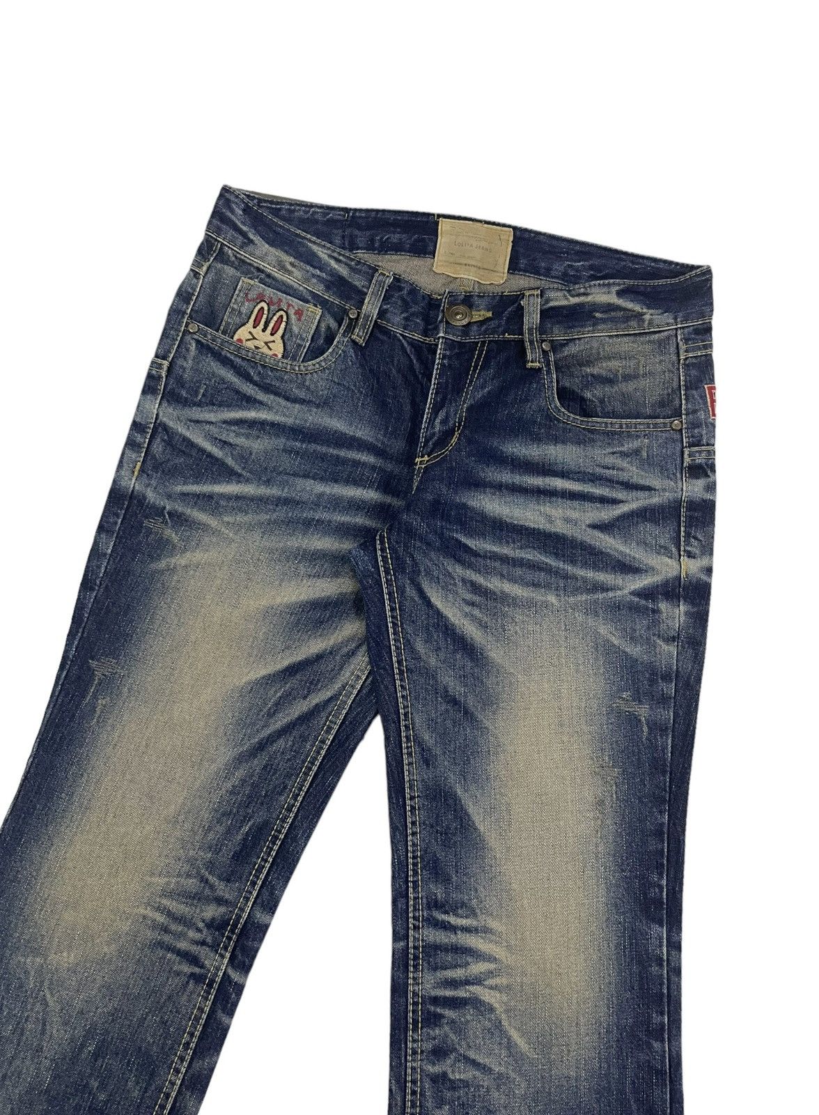 Japanese Brand Vintage Yoshitomo Nara Lolita Embroidery Logo Jeans Size US 32 / EU 48 - 6 Thumbnail