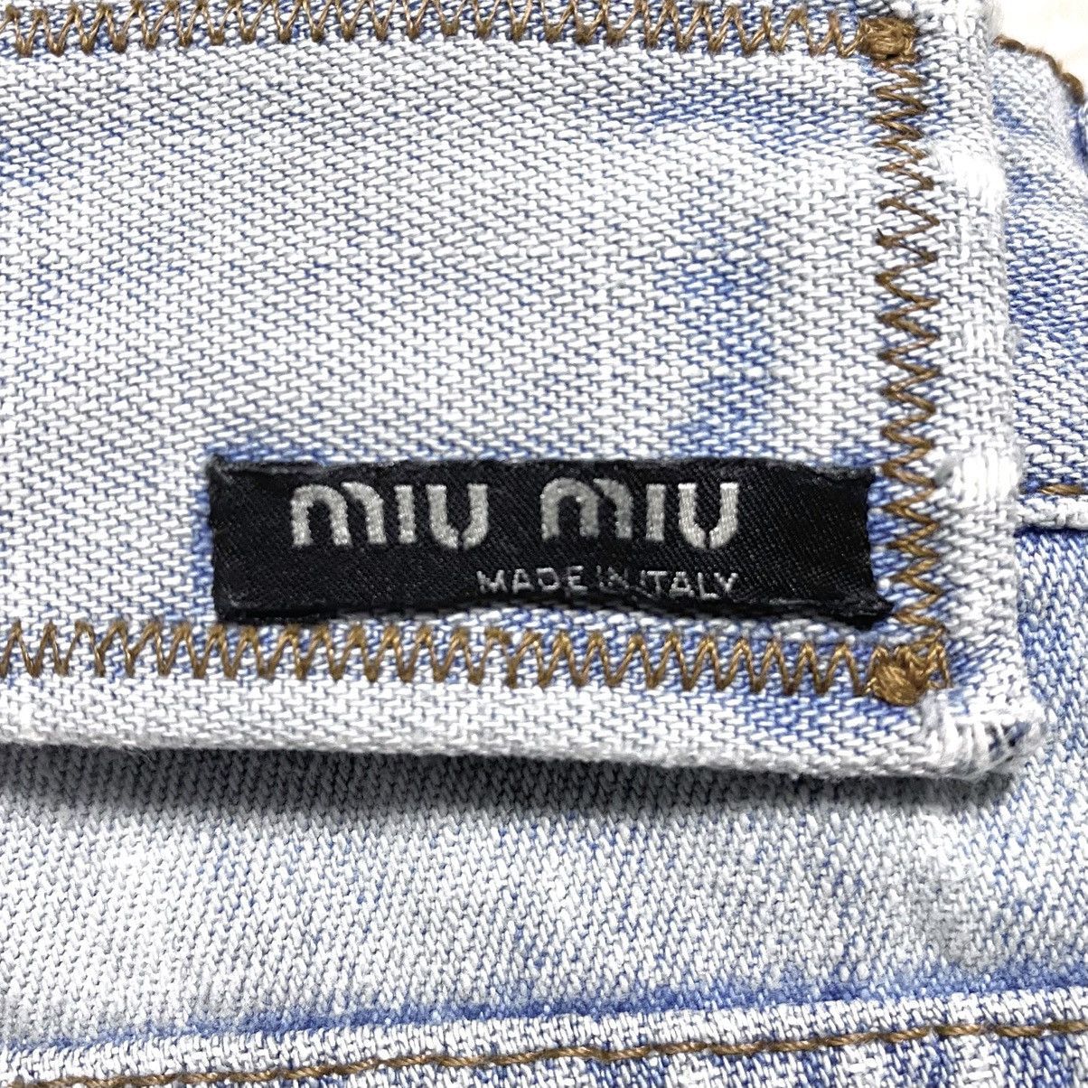 Miu Miu Vintage Archival Miu Miu Washed Blue Distressed Jeans Denim Size US 36 / EU 52 - 8 Thumbnail