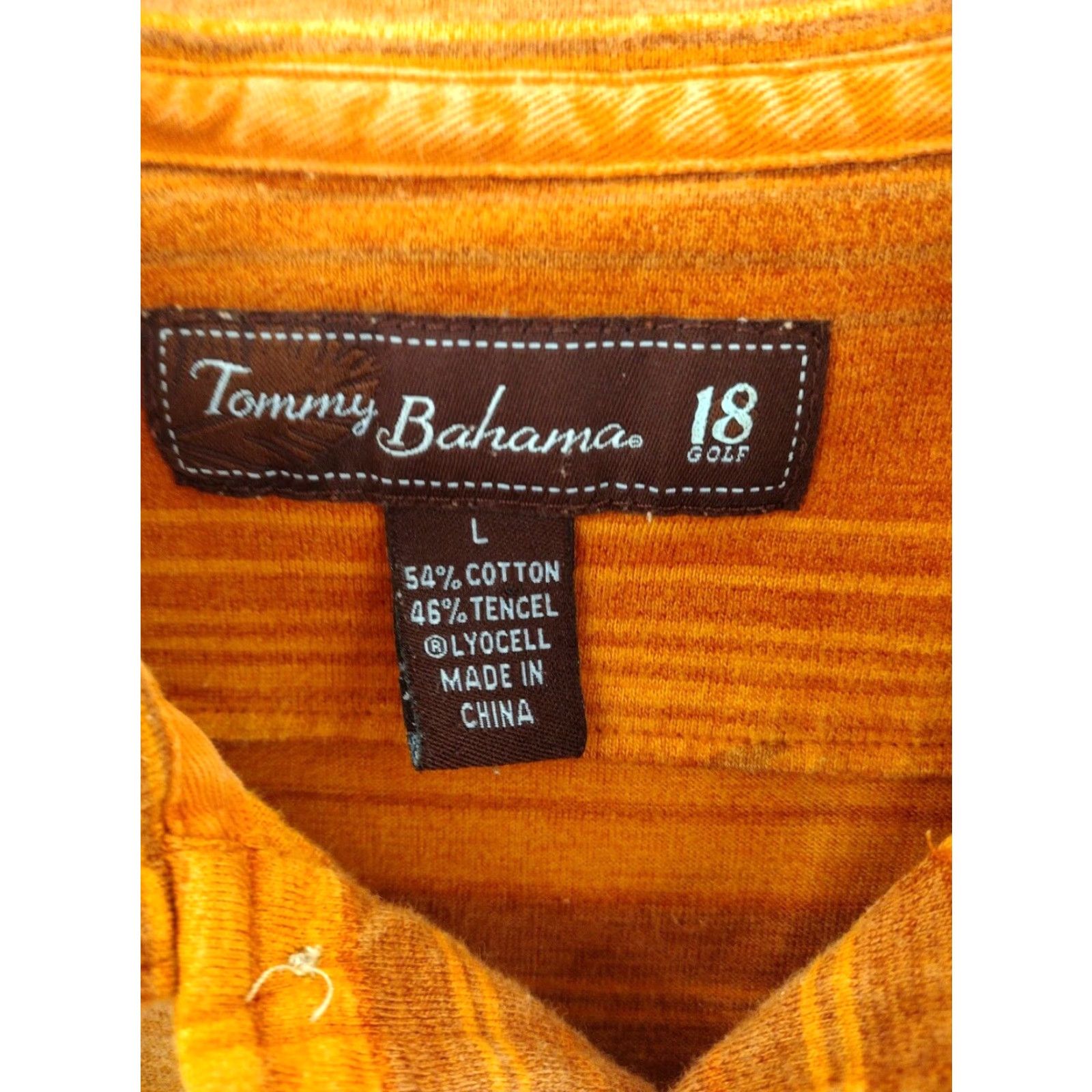 Tommy Bahama Tommy Bahama Button-Up Shirt Mens Large Short Sleeve Cotton Blend Hawaiian Orange Aloha Size US L / EU 52-54 / 3 - 3 Thumbnail