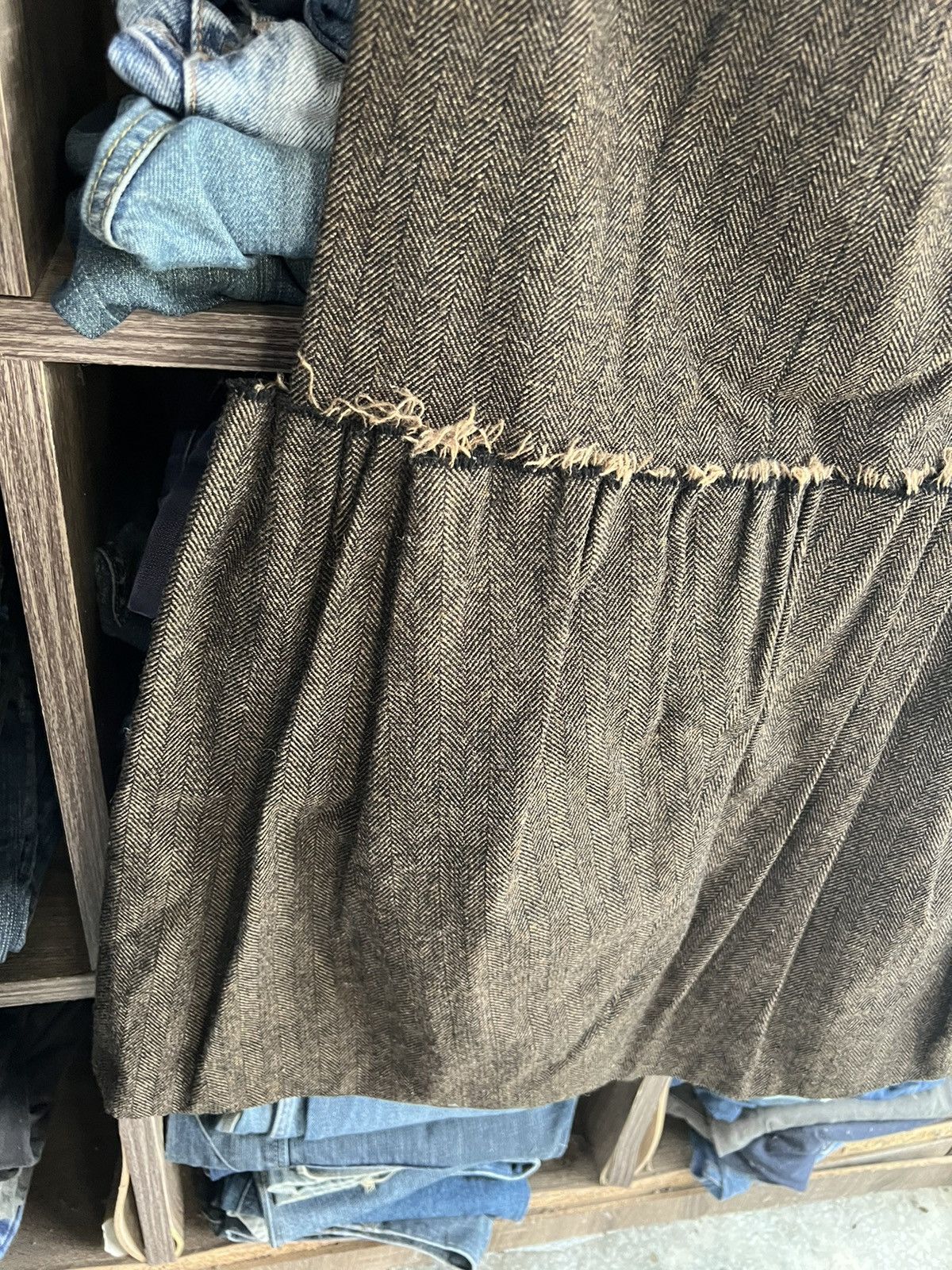 Sunao Kuwahara 🔥Rare Vintage I.S Sunao Kuwahara Reconstruct Skirt Size 24" / US 00 / IT 34 - 6 Thumbnail