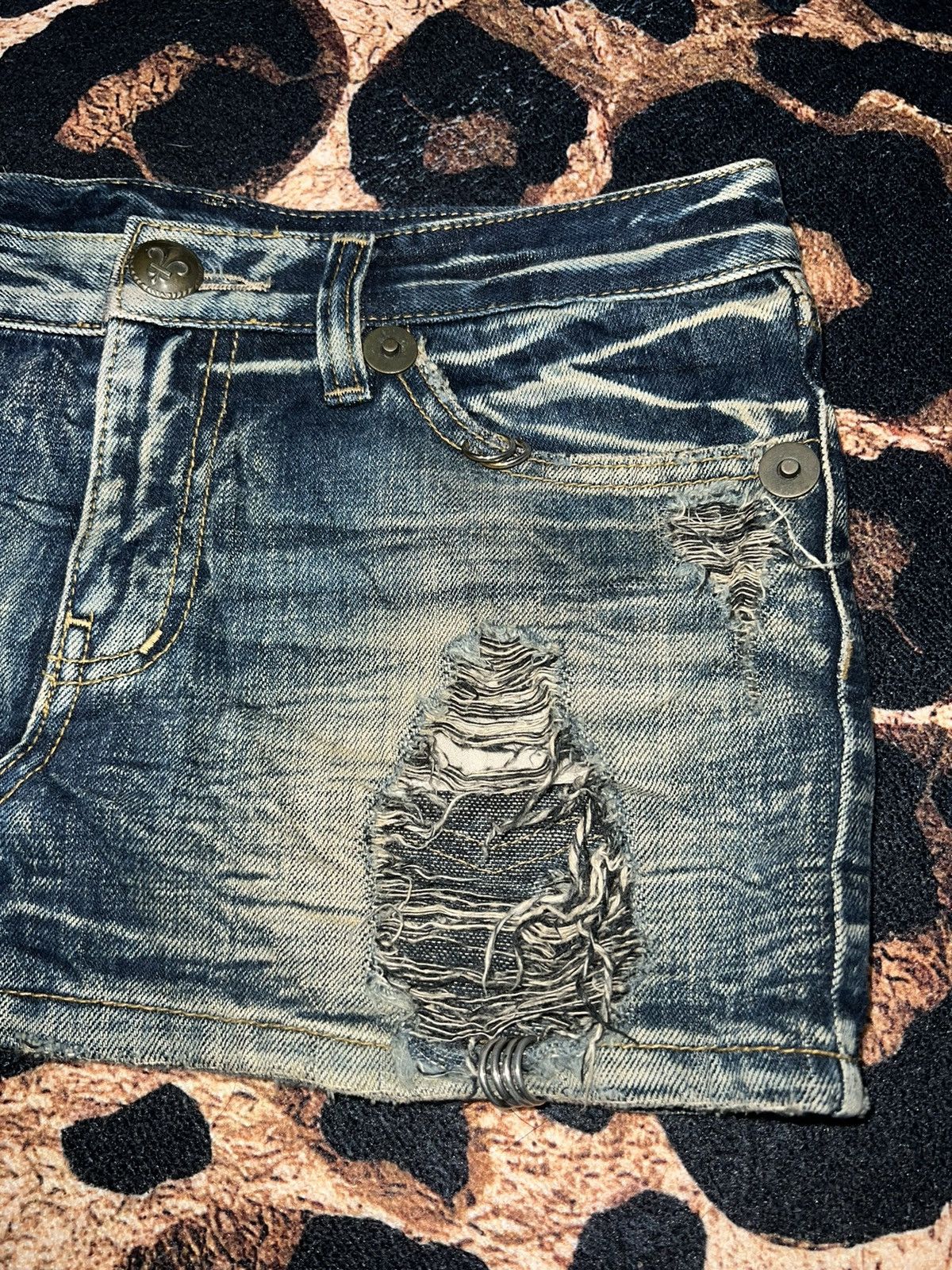 Japanese Brand Rare D.i.a. Gyaru denim micro skirt 💖 Size 26" / US 2 / IT 38 - 7 Thumbnail