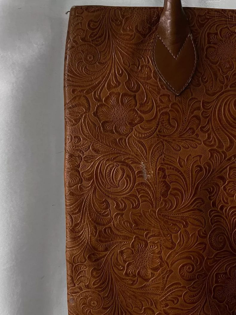 Comme des Garcons Comme des Garçons Medieval leather print tote tote in tan b Size ONE SIZE - 4 Thumbnail