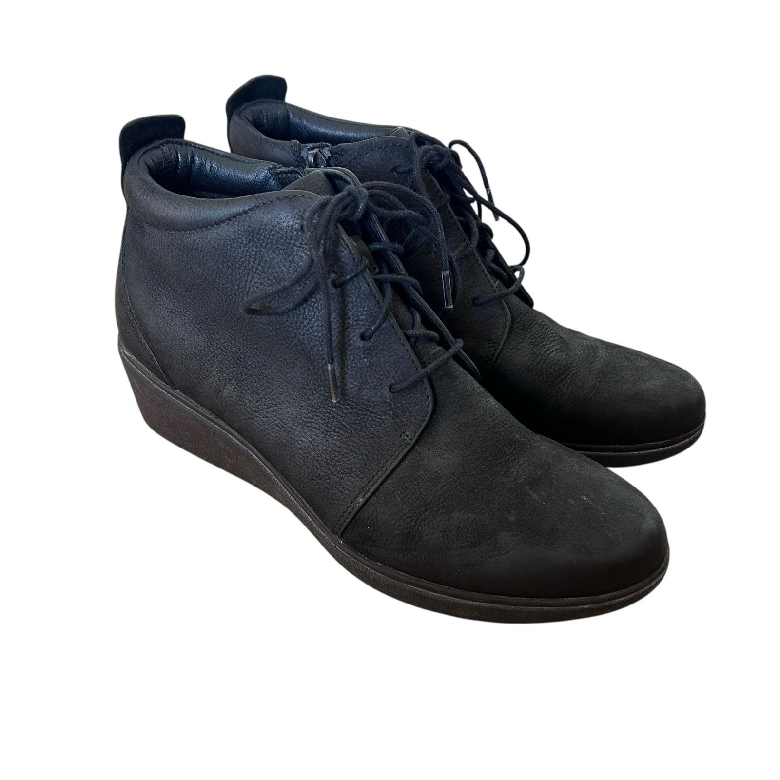 Clarks Clarks Un Tallara Eva Black Wedge Ankle Booties Sz 8 Size US 8 / IT 38 - 1 Thumbnail