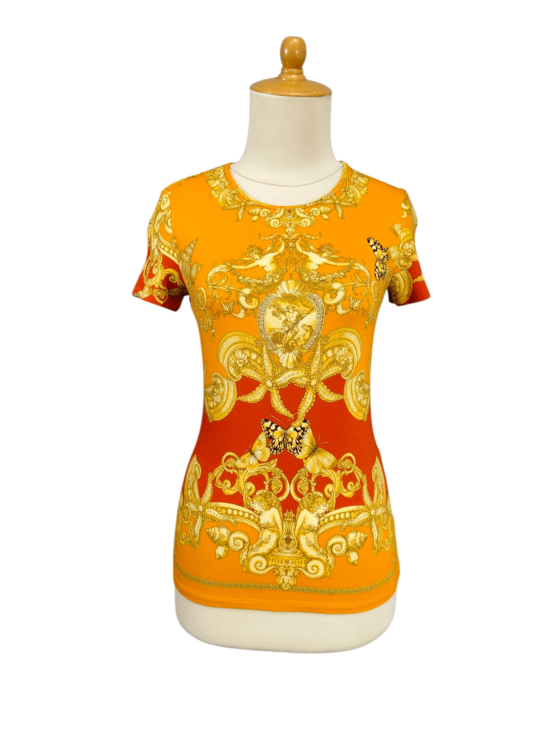 Versace Versace- Glam Style Baroque Marine Starfish Butterfly Tee Size L / US 10 / IT 46 - 1 Thumbnail