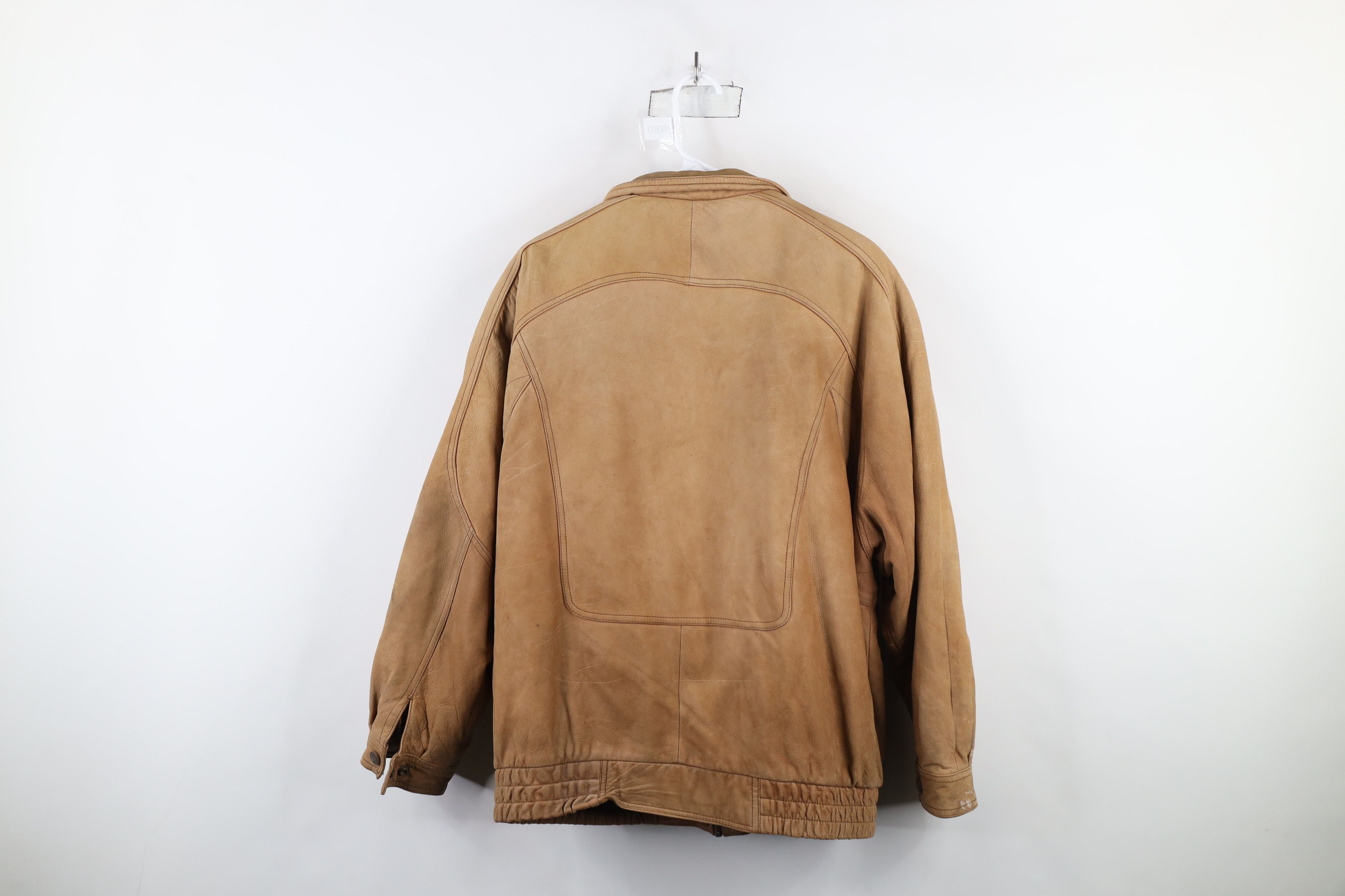 Vintage Vintage 90s Streetwear Suede Leather Flight Bomber Jacket Size US XL / EU 56 / 4 - 13 Thumbnail