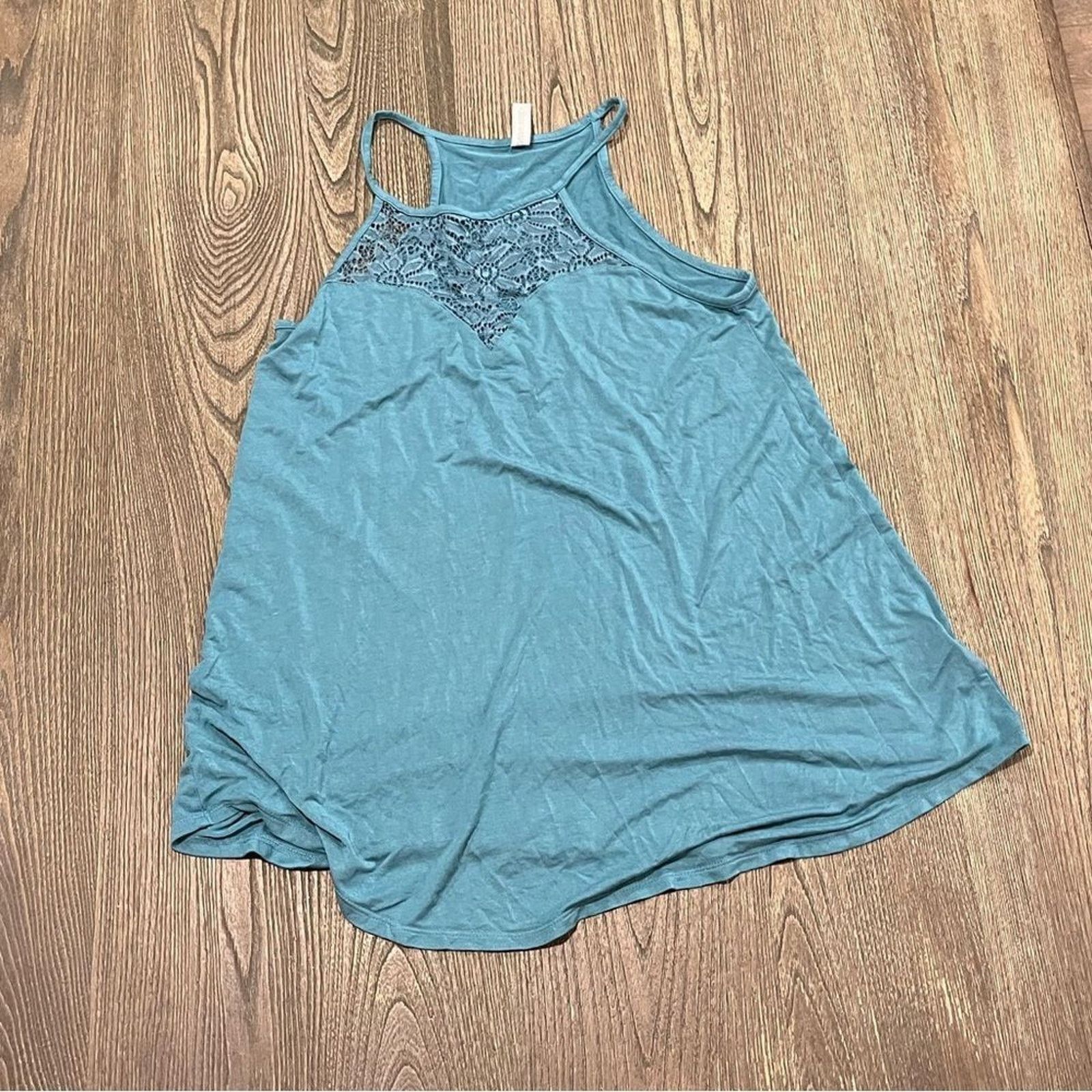 Vintage Zenana Signature Halter Tank Top Lace Front Sleeveless M Size M / US 6-8 / IT 42-44 - 1 Thumbnail