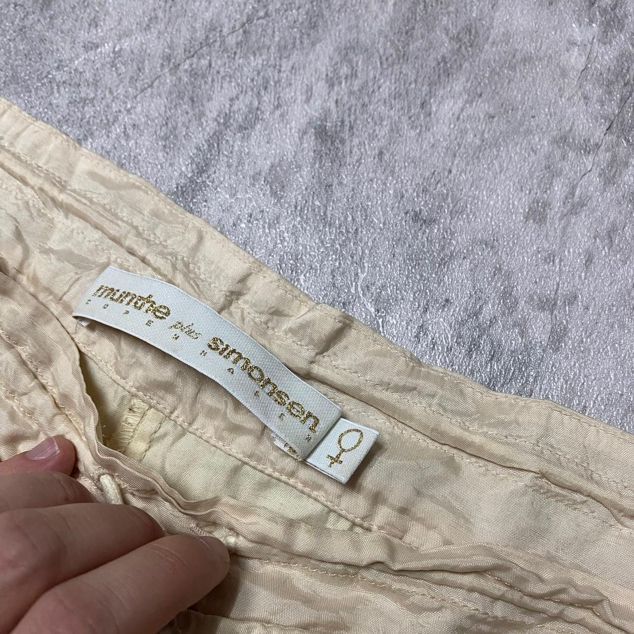 Other ONE SIZE Mimte cream drawstring trousers #beige Size 34" / US 12 / IT 48 - 6 Thumbnail