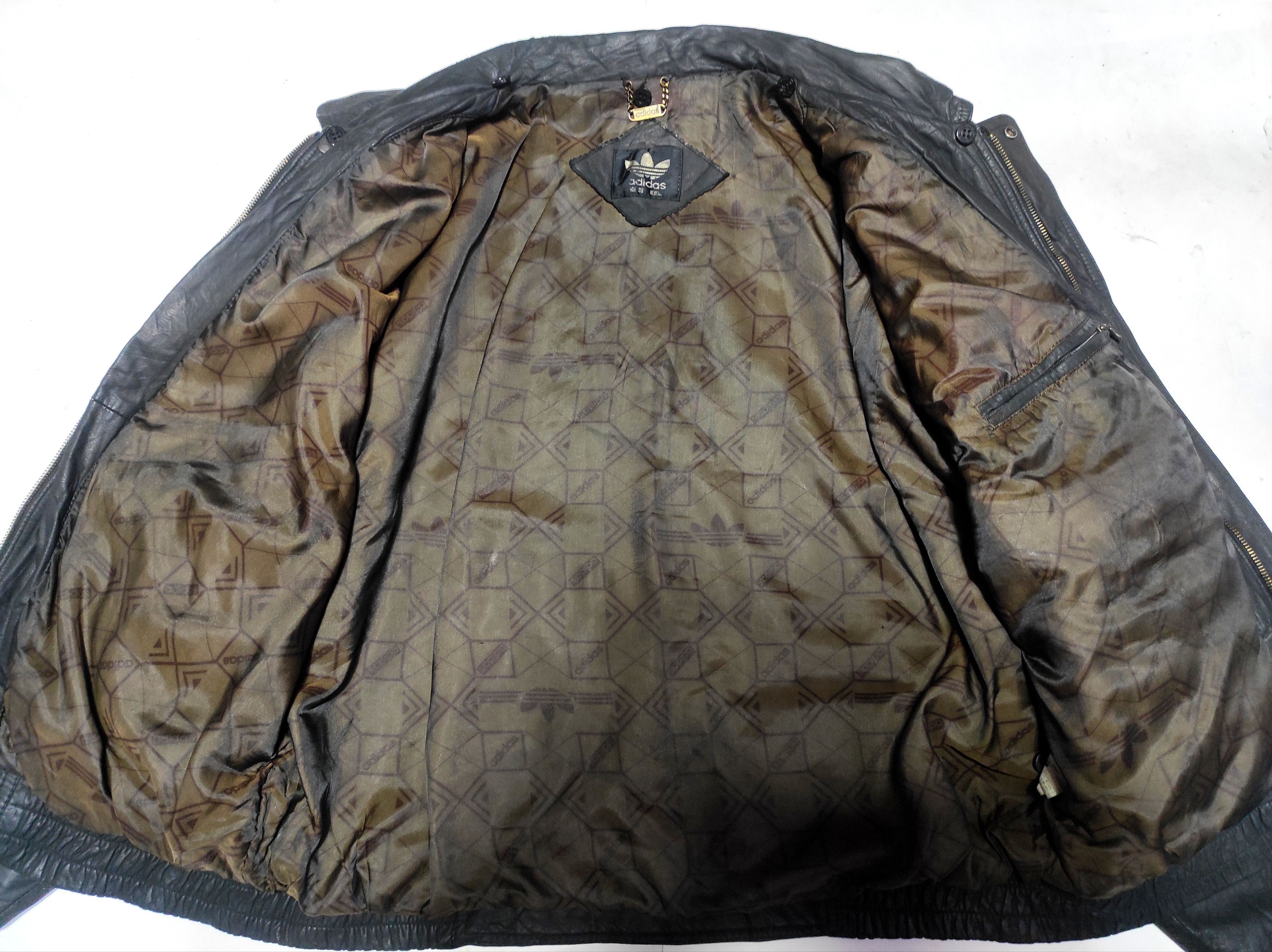 Adidas Rare Adidas 1989 Classic Genuine Leather Bomber Jacket Size US M / EU 48-50 / 2 - 10 Thumbnail