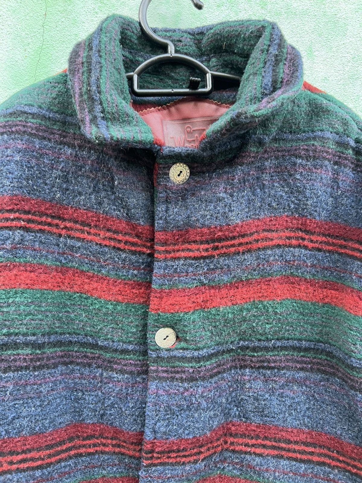 Woolrich Woolen Mills Vtg Woolrich Made in USA Multi Stripe Wool Blanket Jacket Size US L / EU 52-54 / 3 - 7 Thumbnail