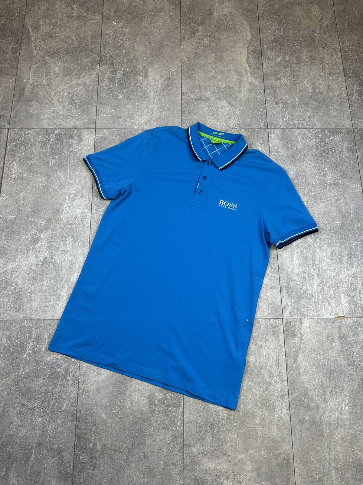 Hugo Boss Blue Basic Hugo Boss Polo Size US L / EU 52-54 / 3 - 2 Thumbnail