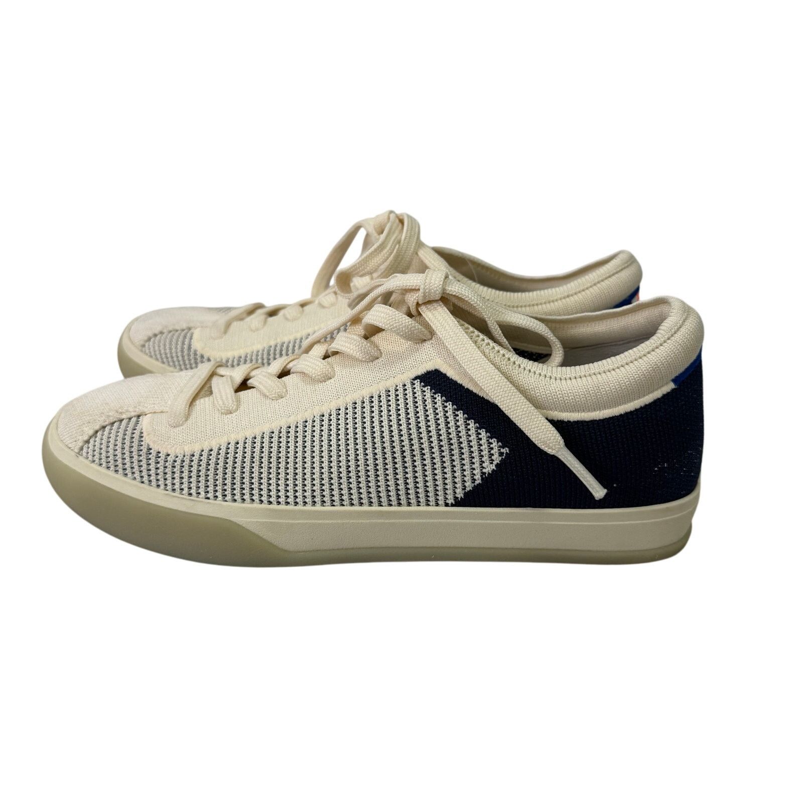 Other Rothy’s Women’s Sneakers sz 7 Lace Up Blue & Cream #25-M Size US 8 / IT 38 - 1 Thumbnail