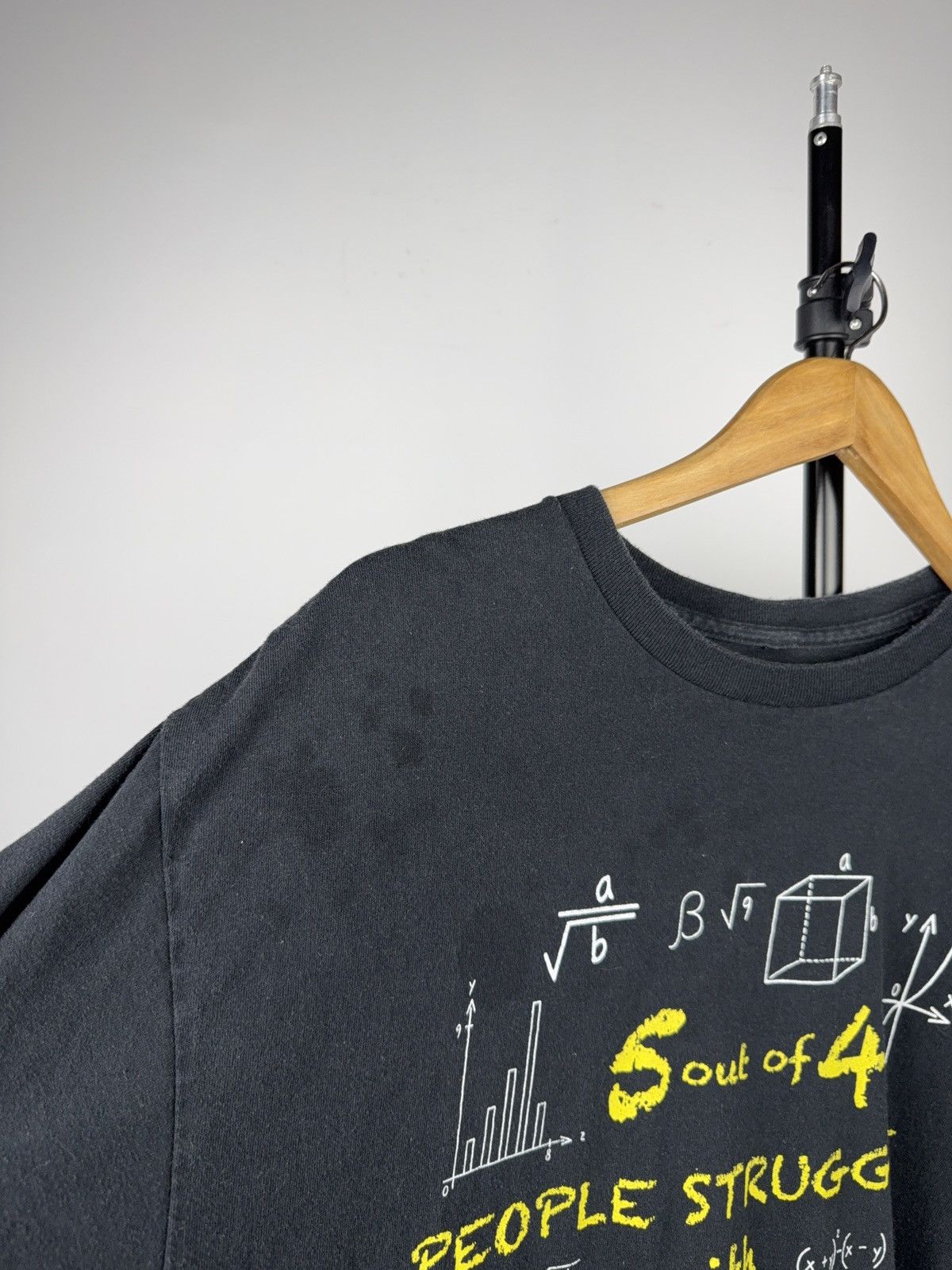 Vintage Vintage 00s Math Humor Graphic T-Shirt “5 Out of 4” Size US L / EU 52-54 / 3 - 4 Thumbnail