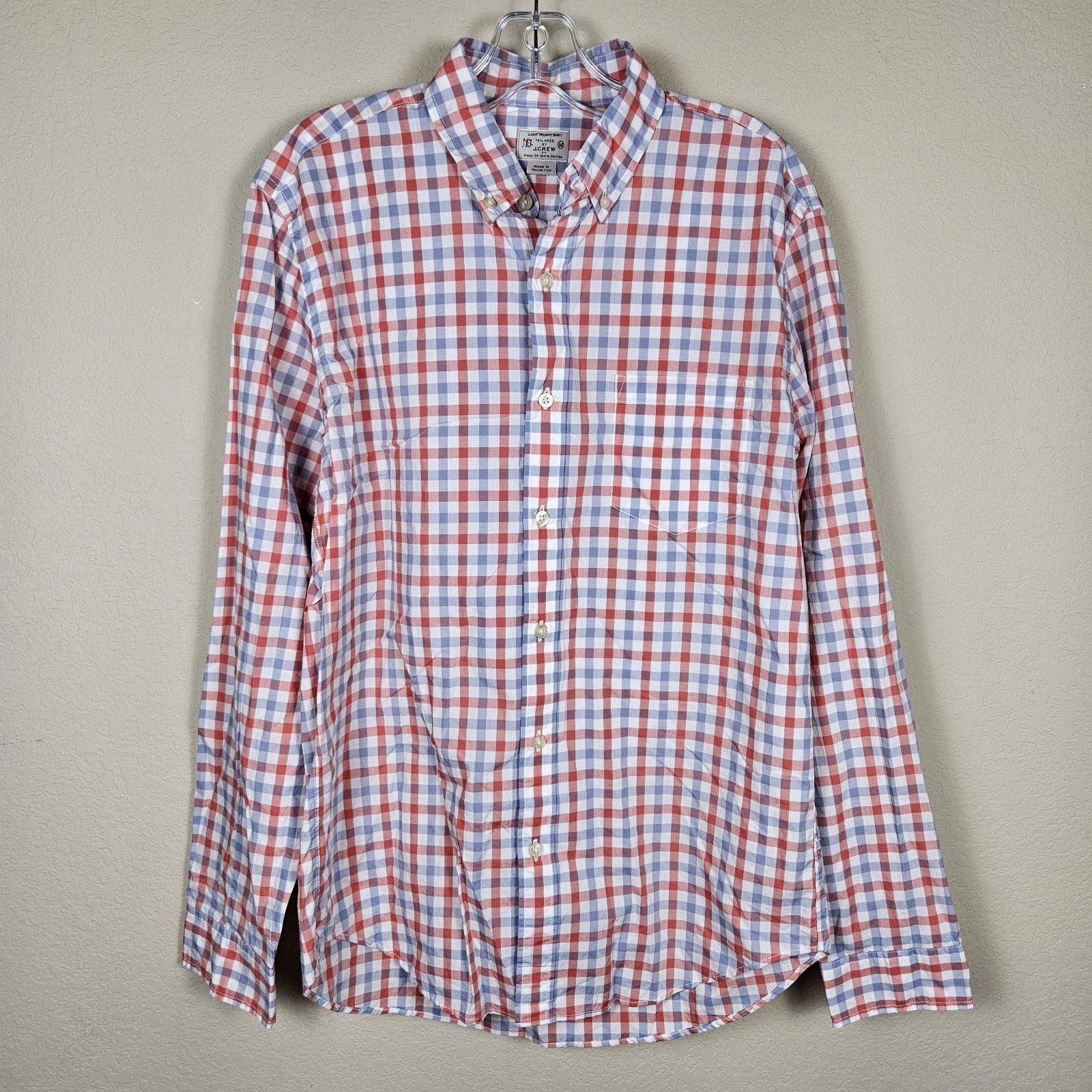 J.Crew J.Crew Button Down Mens M Gingham Shirt Size US M / EU 48-50 / 2 - 14 Thumbnail