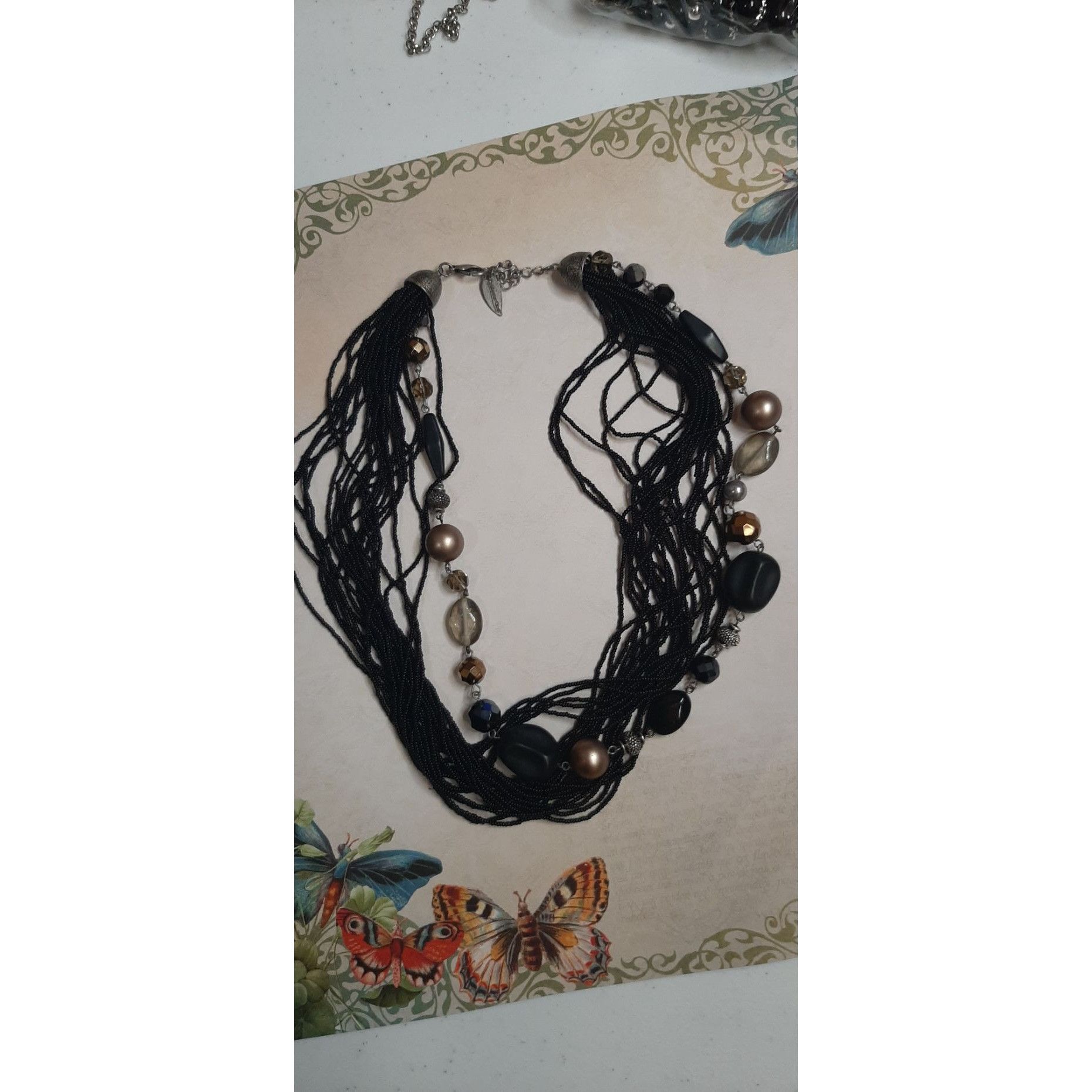 Coldwater Creek Vintage Coldwater Creek Multi-Strand Black Beaded Necklace W Size ONE SIZE - 5 Thumbnail