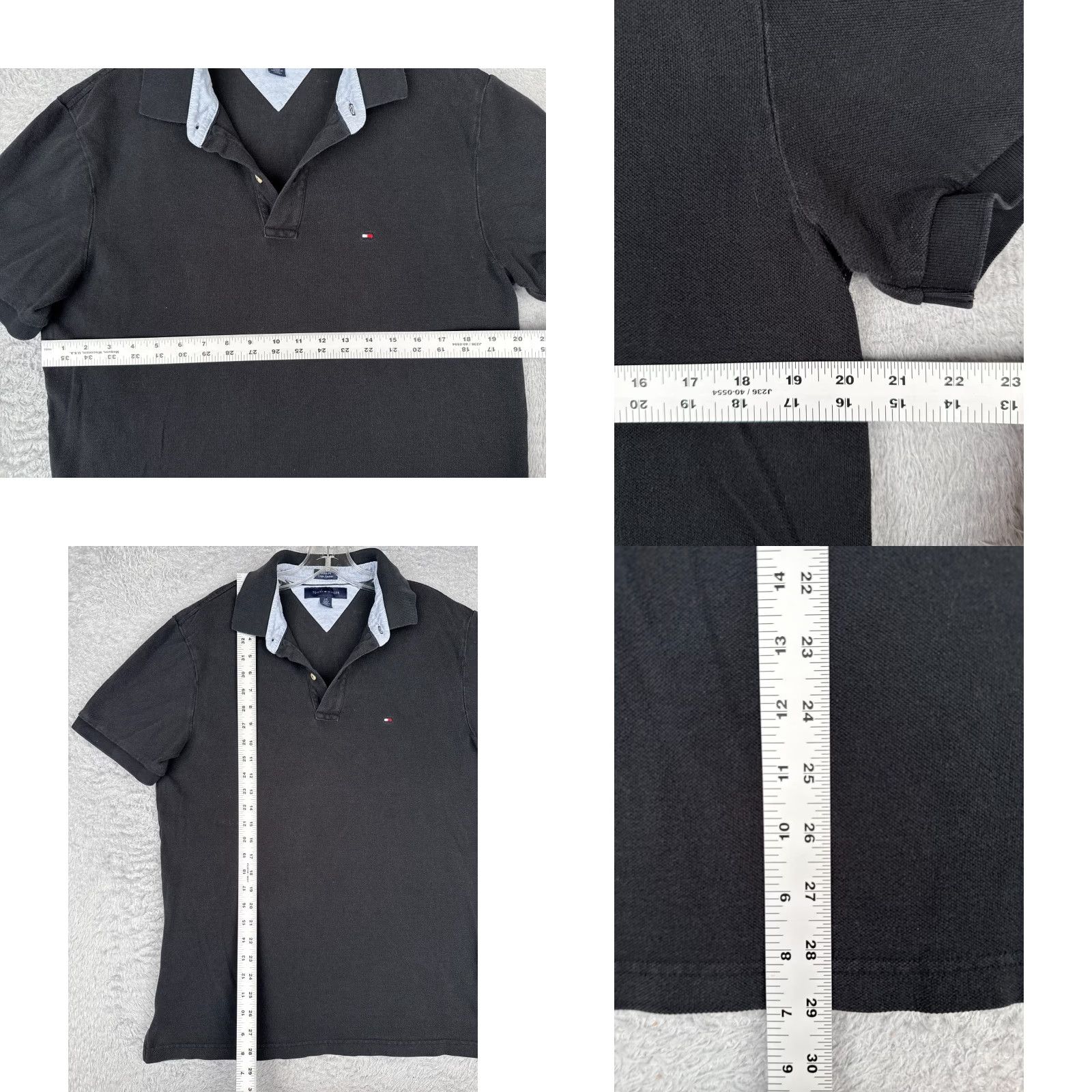 Tommy Hilfiger Tommy Hilfiger Polo Shirt Men Large Black Short Sleeve Custom Fit Cotton Size US L / EU 52-54 / 3 - 8 Thumbnail