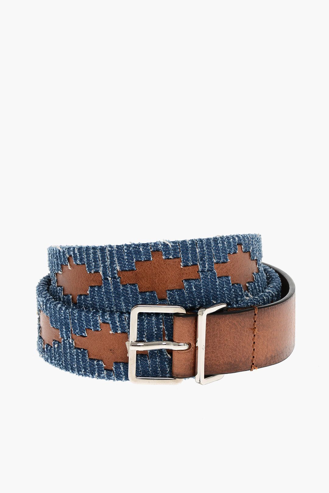 Dsquared2 30mm Leather and Denim Belt Size ONE SIZE - 1 Thumbnail