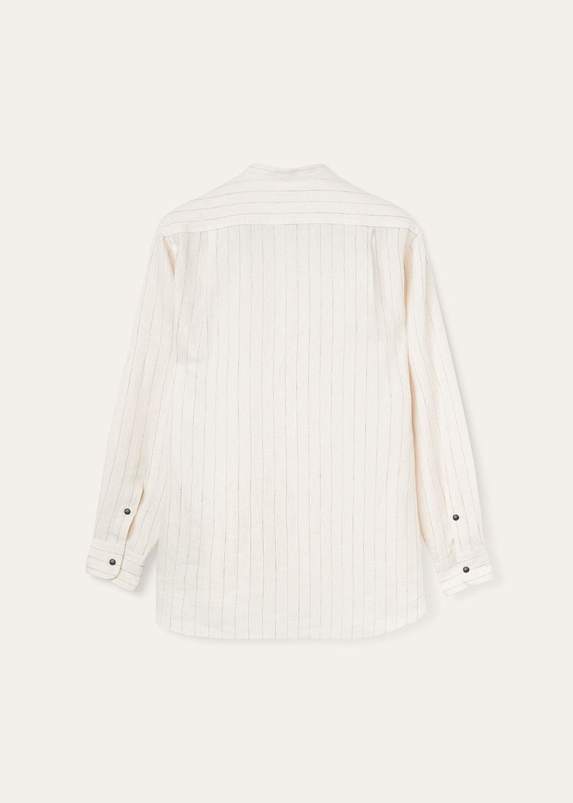 Loro Piana o1srvl11e0325 FAO0352 Collarless Shirt in White Size US S / EU 44-46 / 1 - 2 Thumbnail