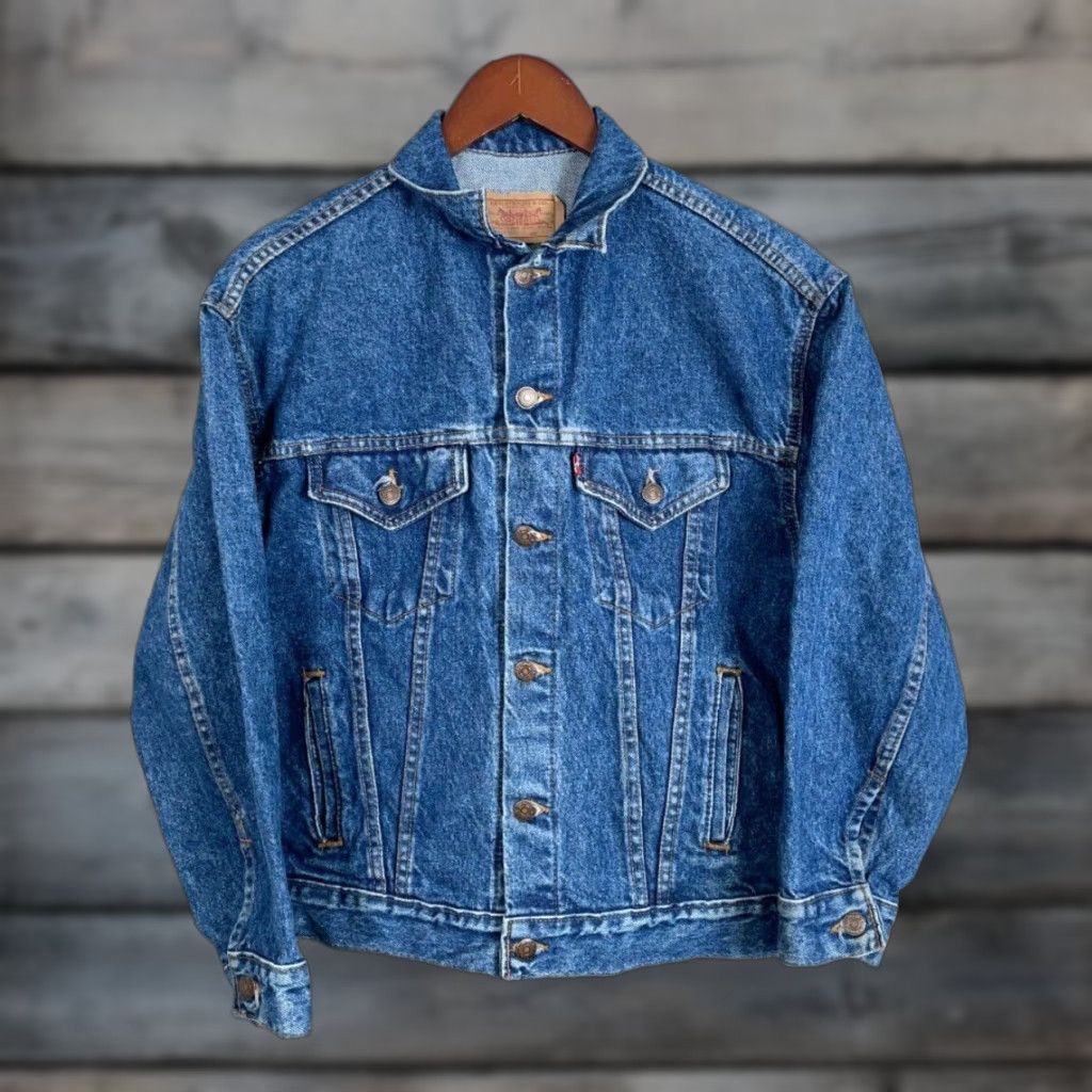 Levi's VINTAGE Levi's Denim Trucker Jacket Men Small 80s Blue Retro Casual Made in USA Size US S / EU 44-46 / 1 - 1 Thumbnail