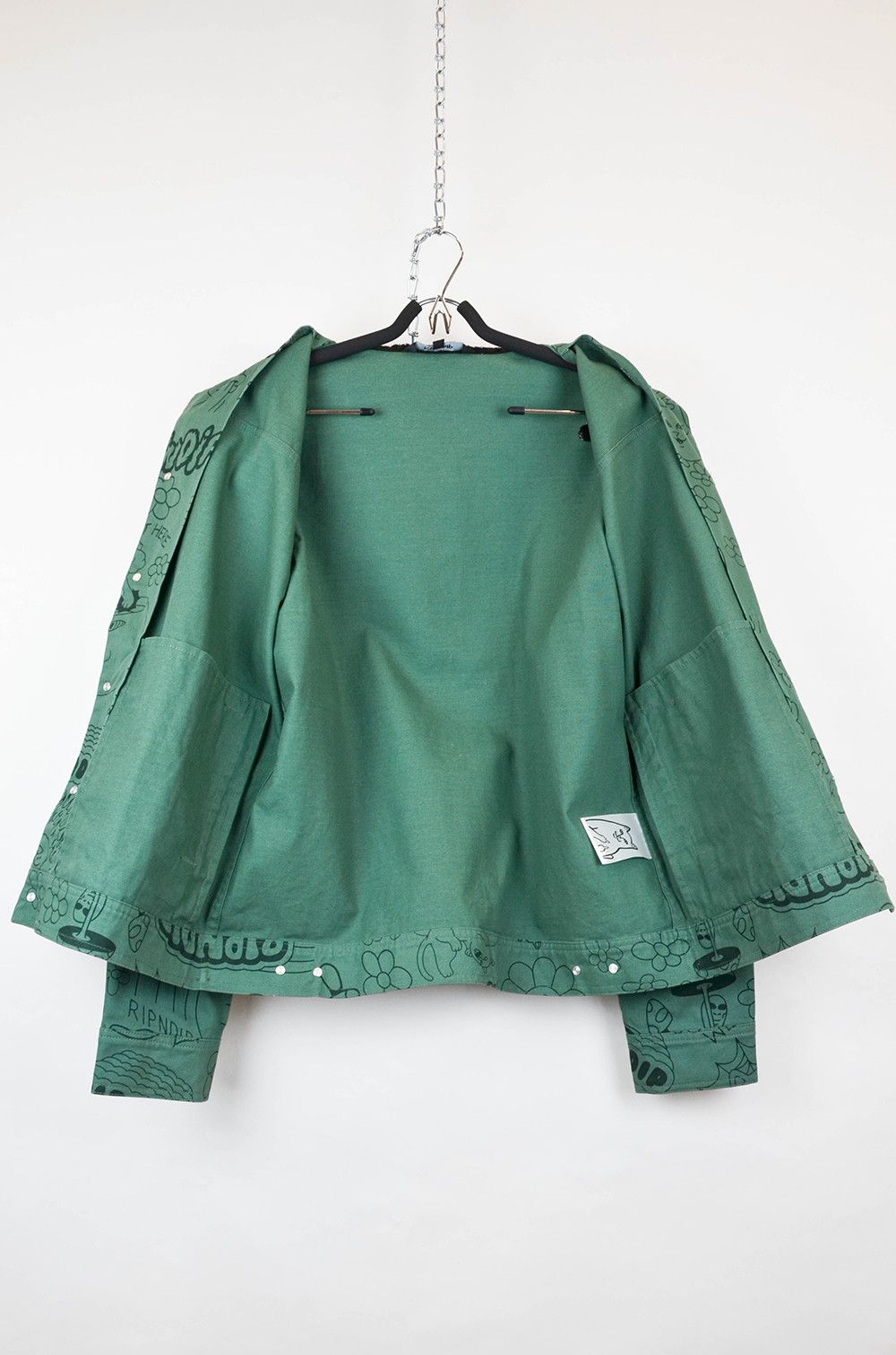 RIPNDIP RIP N DIP Forest Green Scribble Sherpa Jacket - L Size US L / EU 52-54 / 3 - 4 Thumbnail