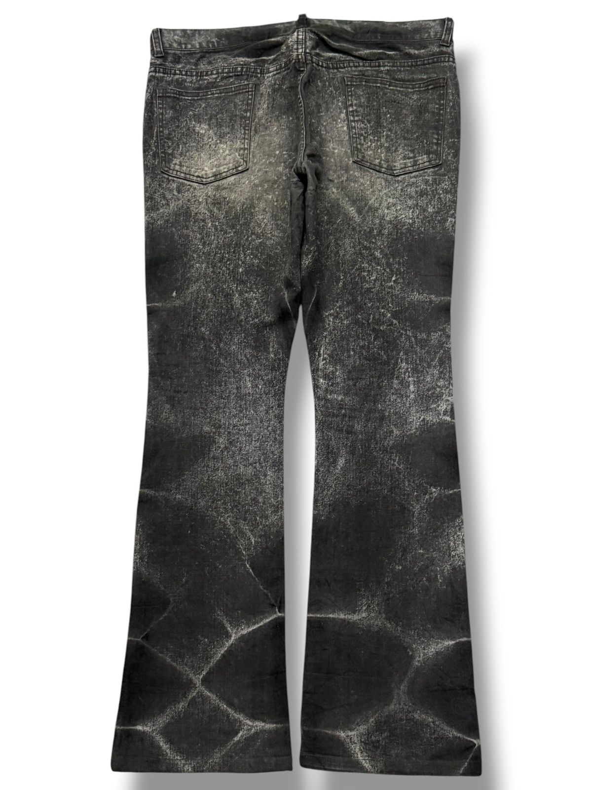 Schlussel Rare Vintage Schlüssel Japan Acid Wash Distressed Denim W35 Size US 35 - 3 Thumbnail