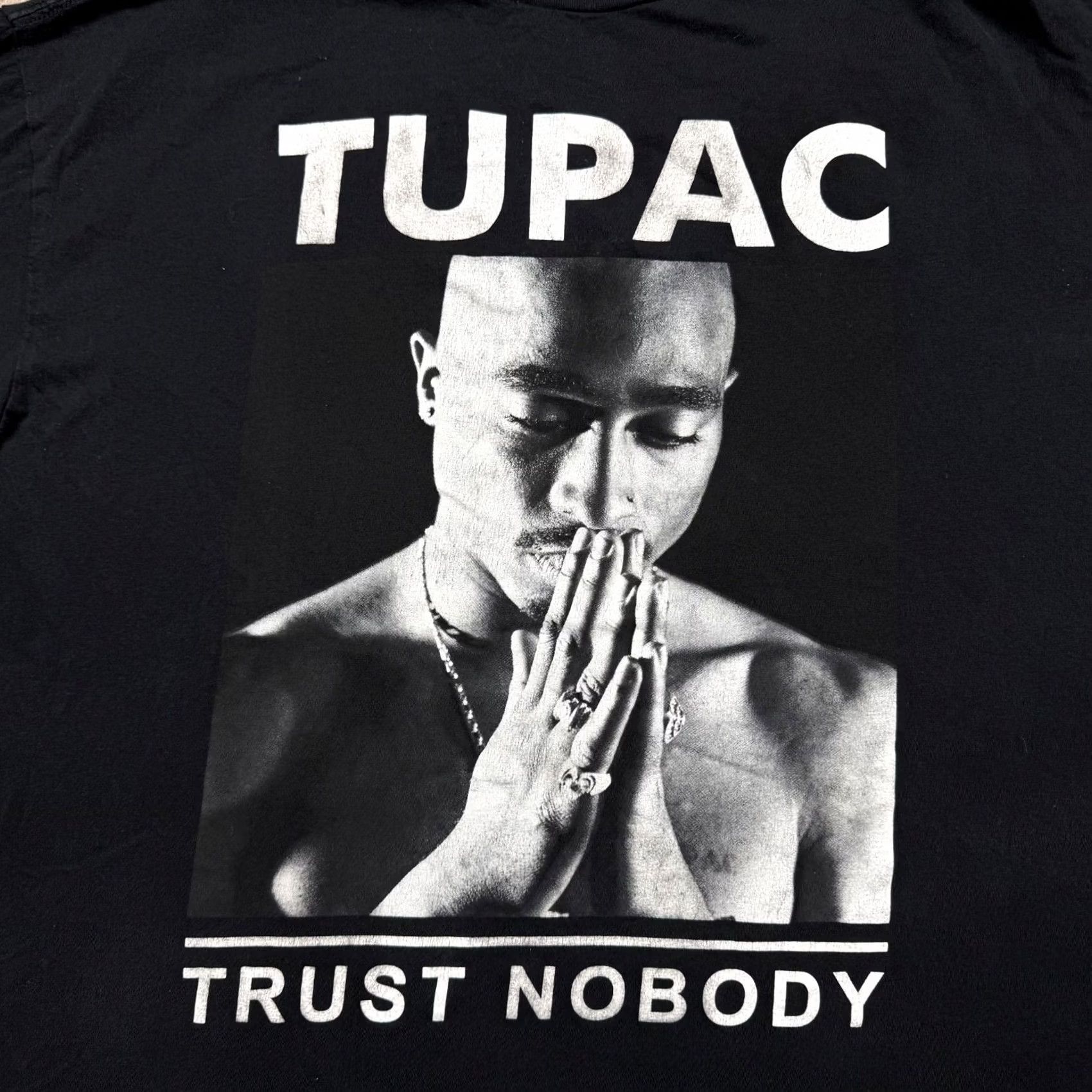 Vintage Tupac Graphic T Shirt 2XL Black Short Sleeve Crew Neck Casual 90s Hip Hop Mens Size US XXL / EU 58 / 5 - 4 Thumbnail