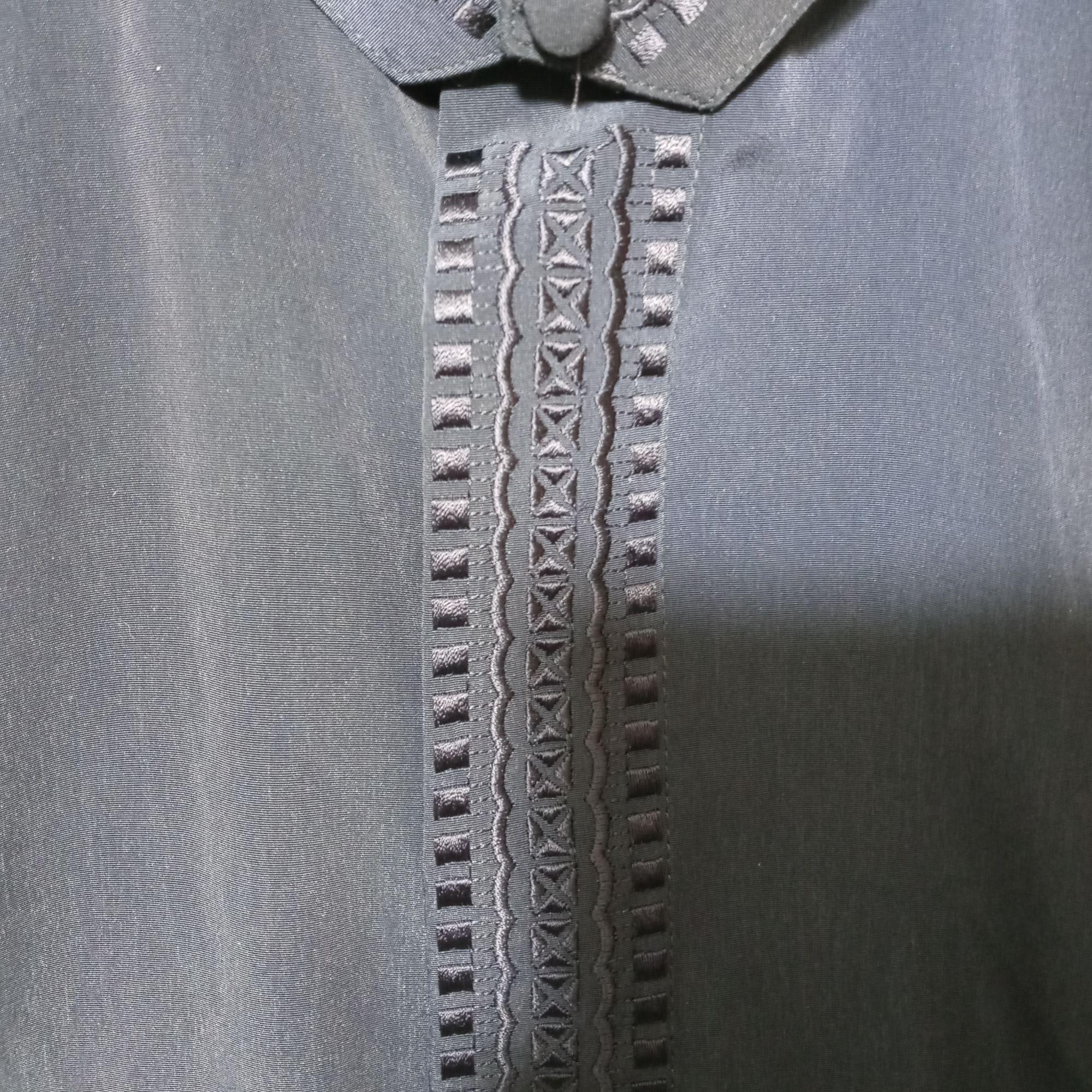 Other Noir Paris XL Dress Shirt Blue Embroidered Long Sleeve Butto Size US XL / EU 56 / 4 - 10 Thumbnail