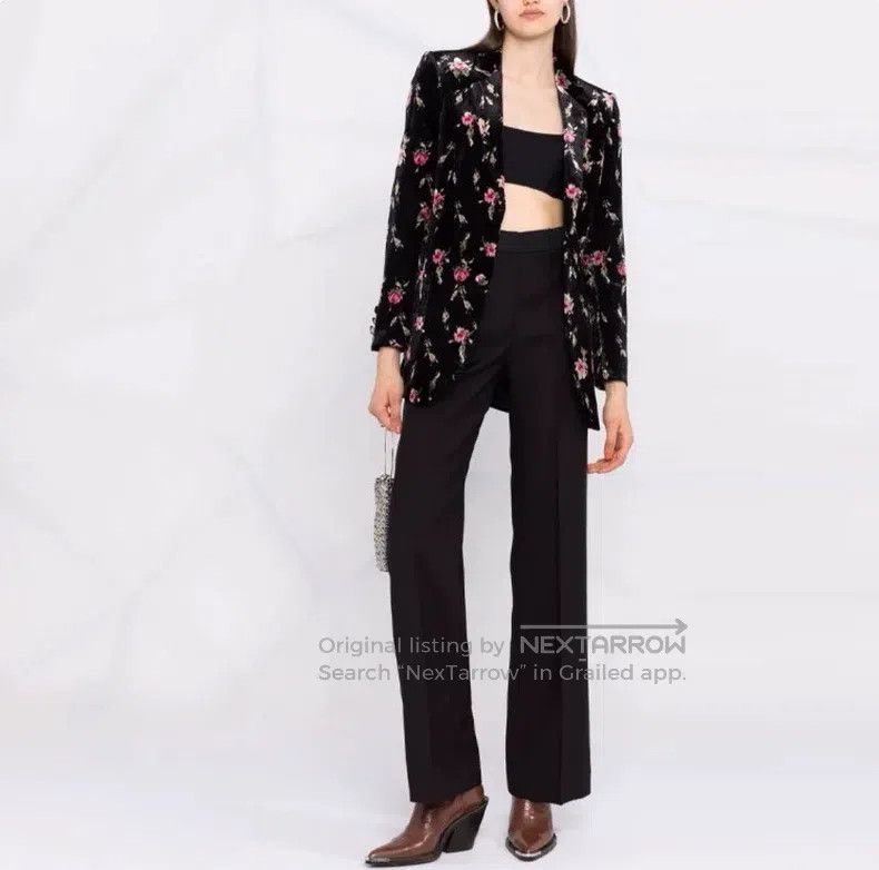 Valentino Valentino Floral pattern single-breasted blazer Size L / US 10 / IT 46 - 2 Thumbnail