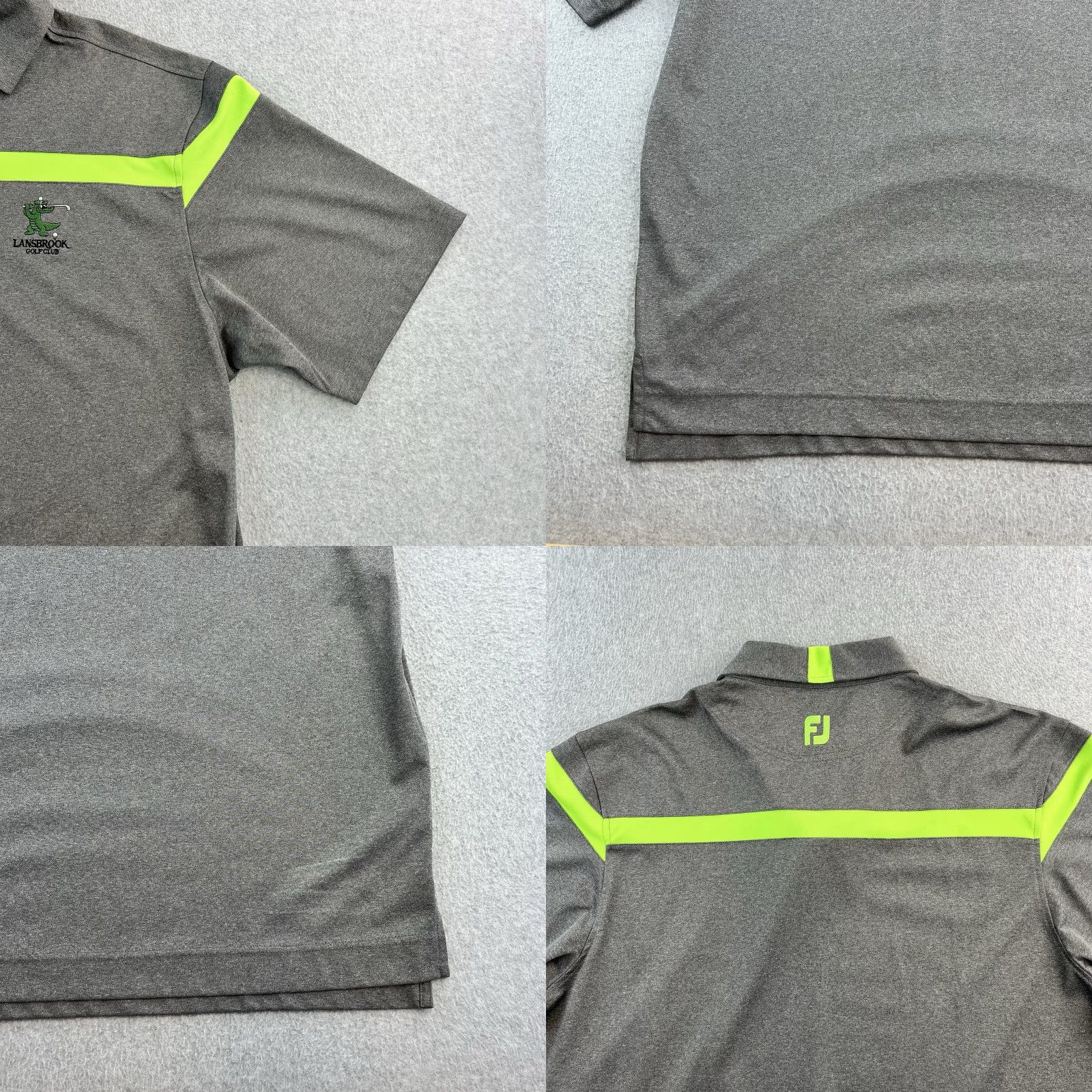 Footjoy FootJoy Polo Mens Large Gray Short Sleeve Lansbrook Golf Club Logo Shirt FJ Size US L / EU 52-54 / 3 - 8 Thumbnail