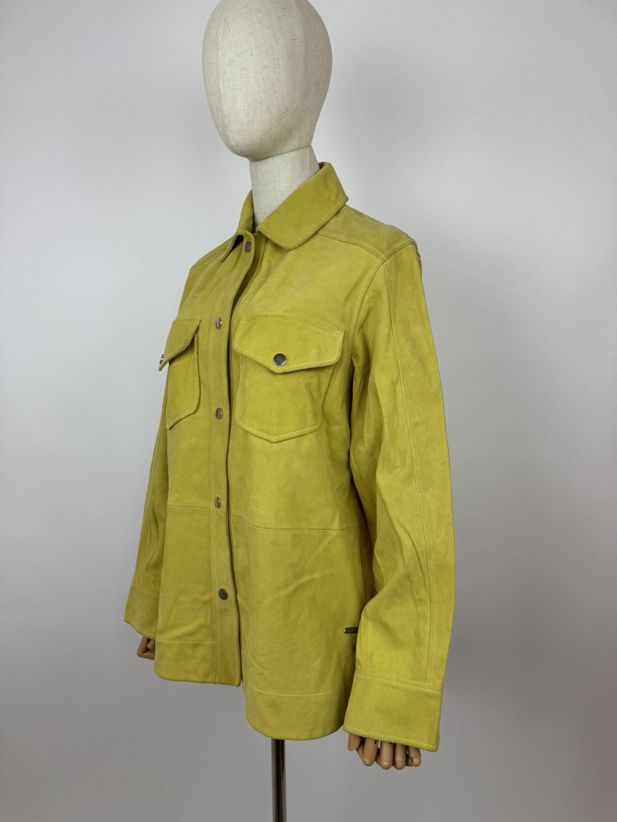 Scotch & Soda Scotch Soda Suede Overshirt Yellow Leather Jacket Womens Size S / US 4 / IT 40 - 3 Thumbnail