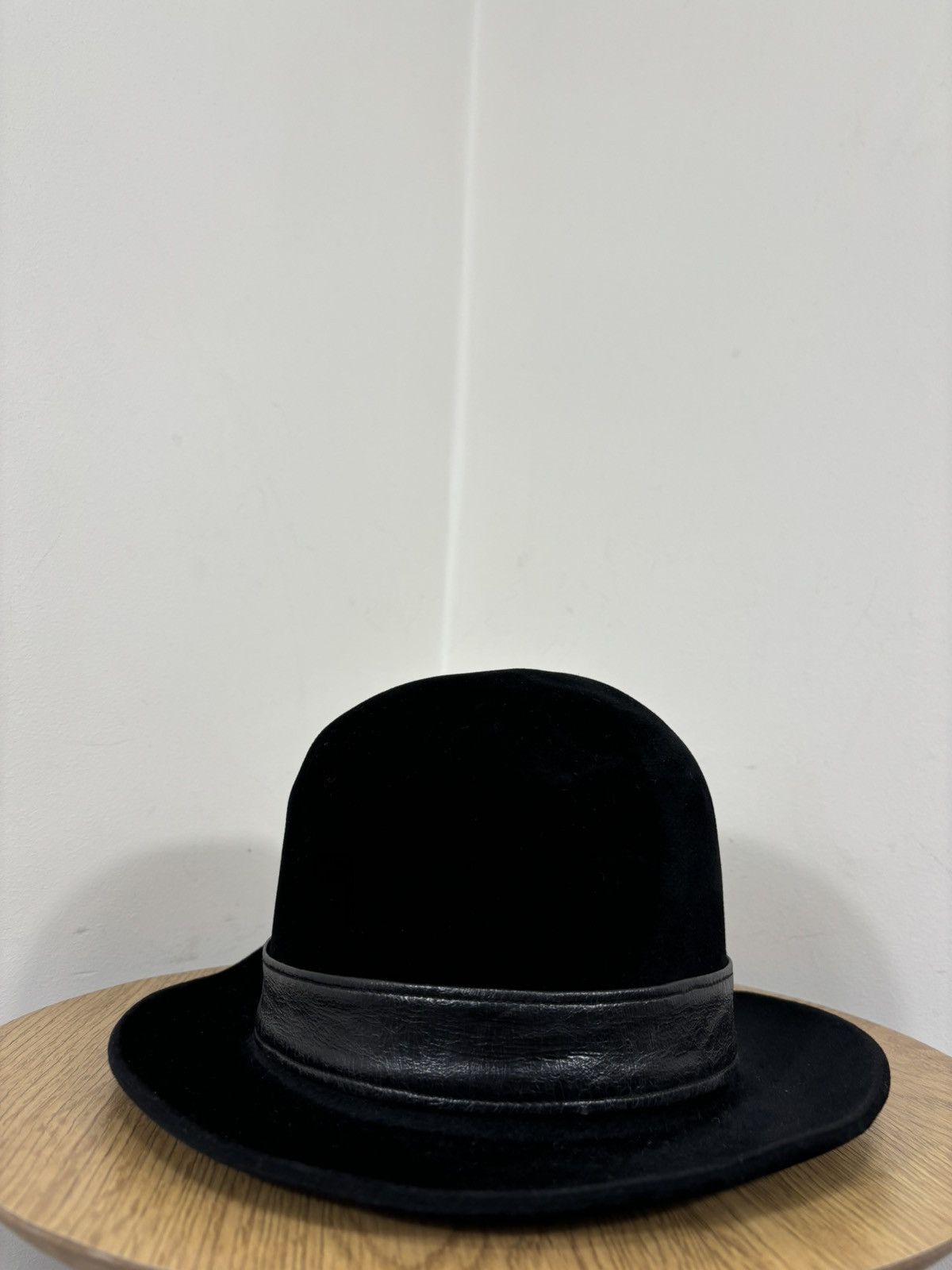 Other Vintage Huckel Alpha Men’s Black Velour Wool Felt Fedora Hat Size ONE SIZE - 9 Thumbnail
