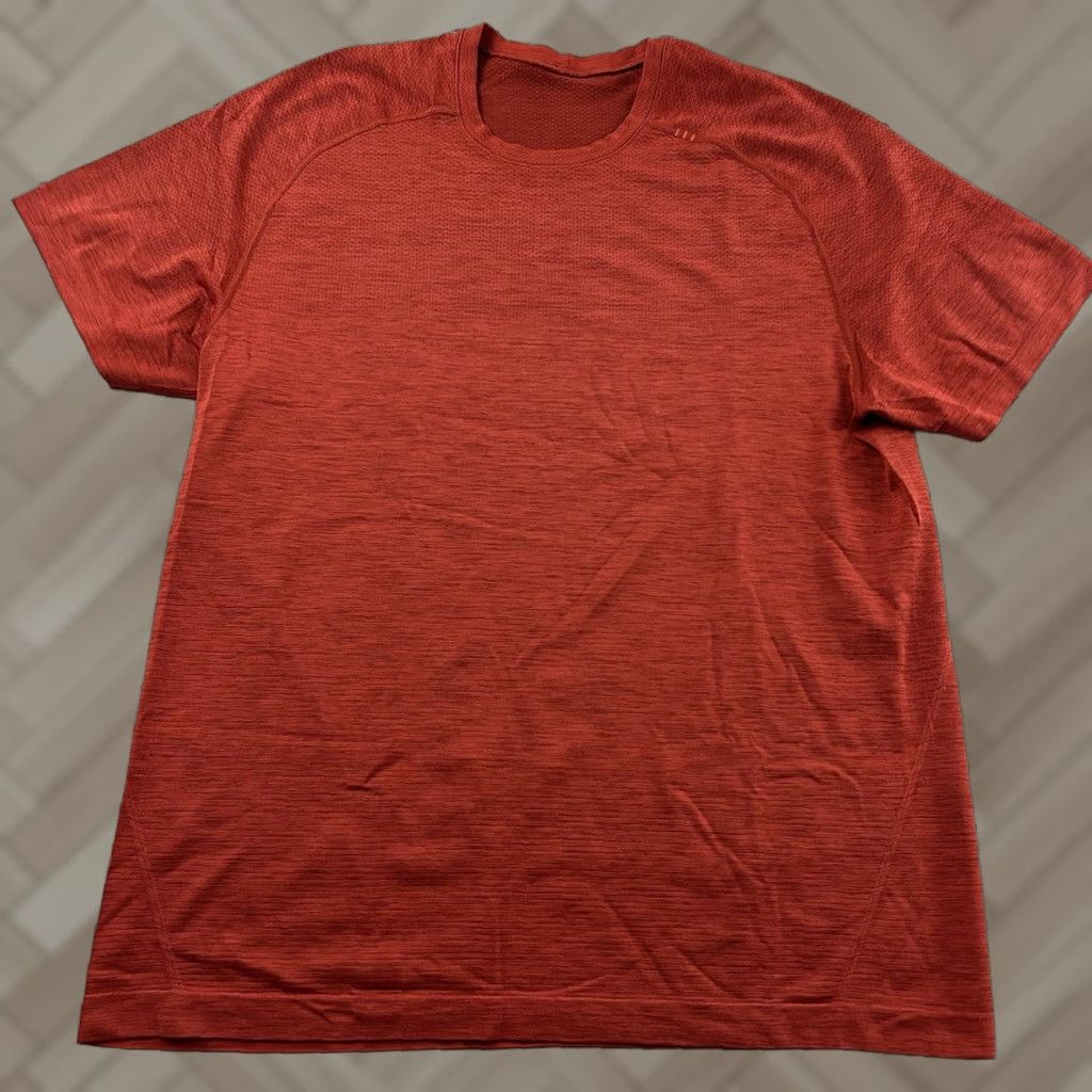 Lululemon Lululemon Metal Vent Tech Short Sleeve T-Shirt Men XL Orange Red Athletic Running Jogging Shirt Size US XL / EU 56 / 4 - 1 Thumbnail
