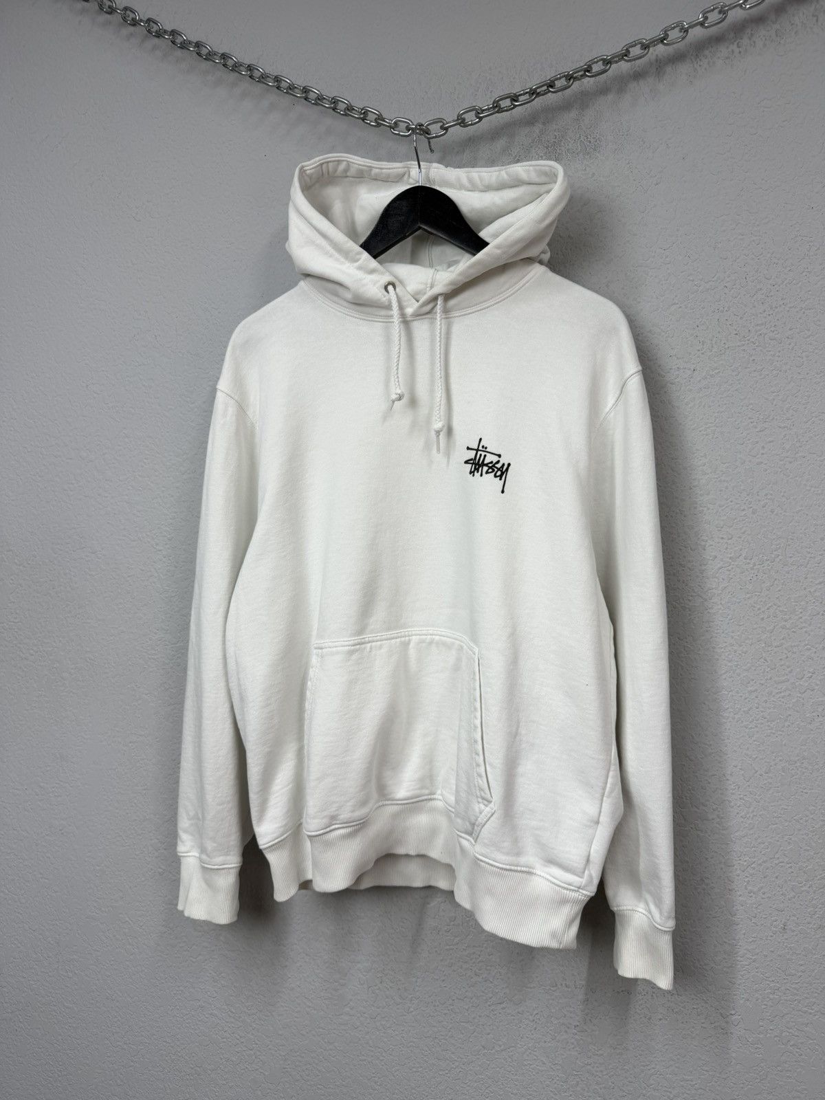 Stussy Vintage Stussy Big Logo Hoodie Boxy White Y2K Archive Size US M / EU 48-50 / 2 - 5 Thumbnail
