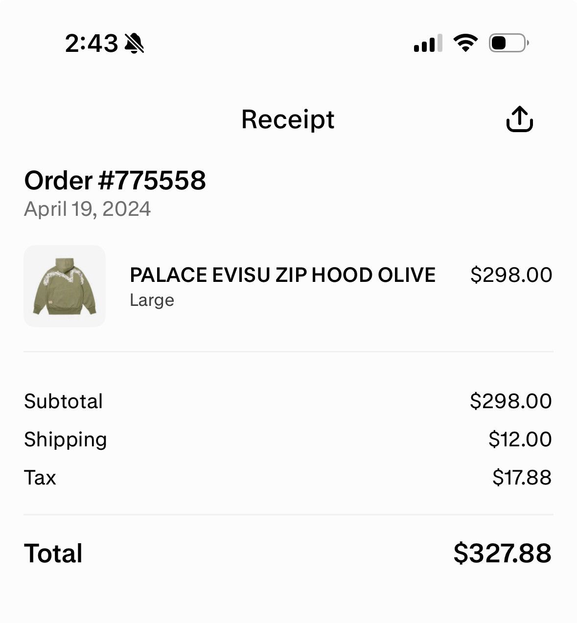Evisu × Palace Palace Evisu Dice Full Zip Hoodie Jacket Olive Green Large Size US L / EU 52-54 / 3 - 19 Thumbnail