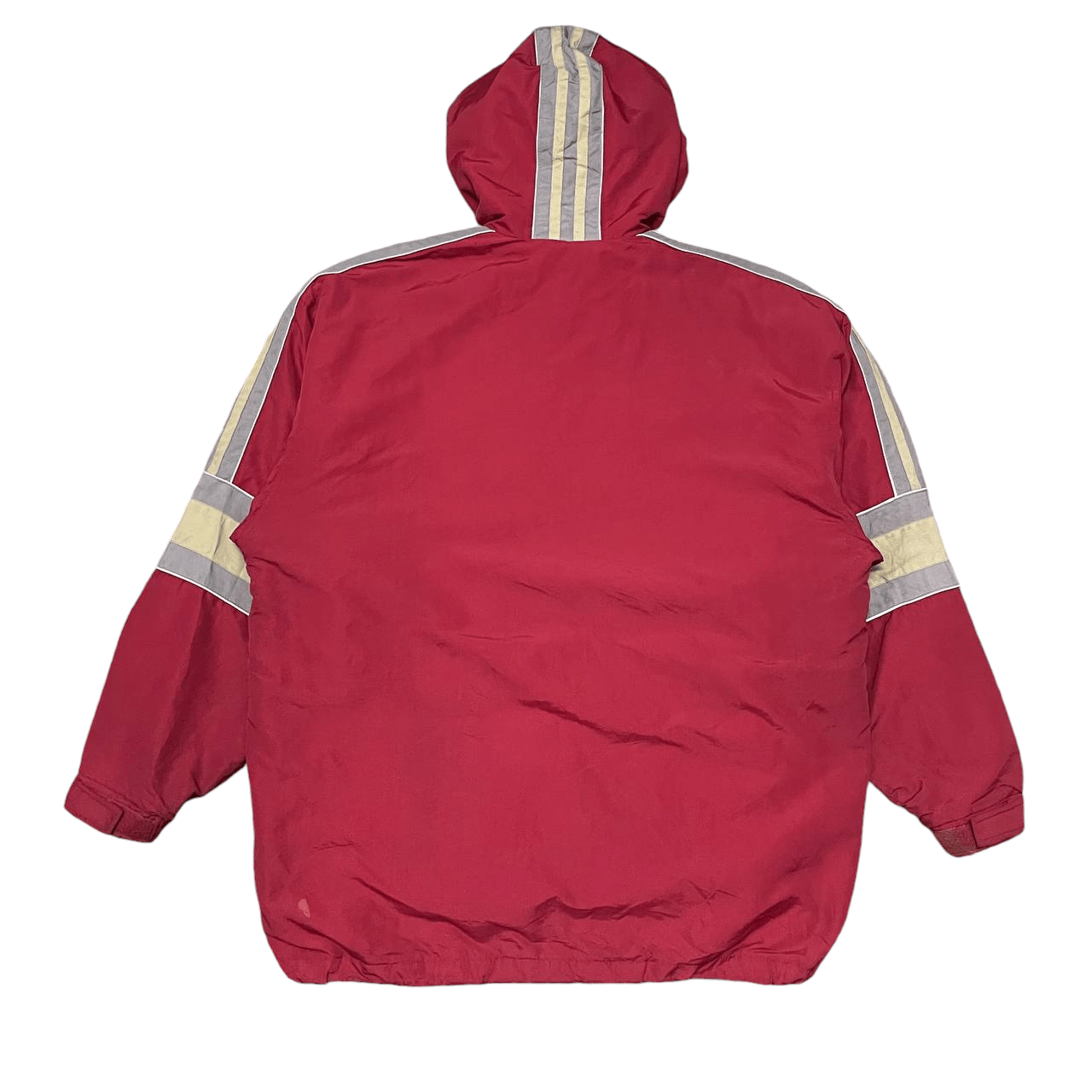 Adidas Vintage Adidas 3 Stripes Hooded Jacket Size US XL / EU 56 / 4 - 17 Thumbnail