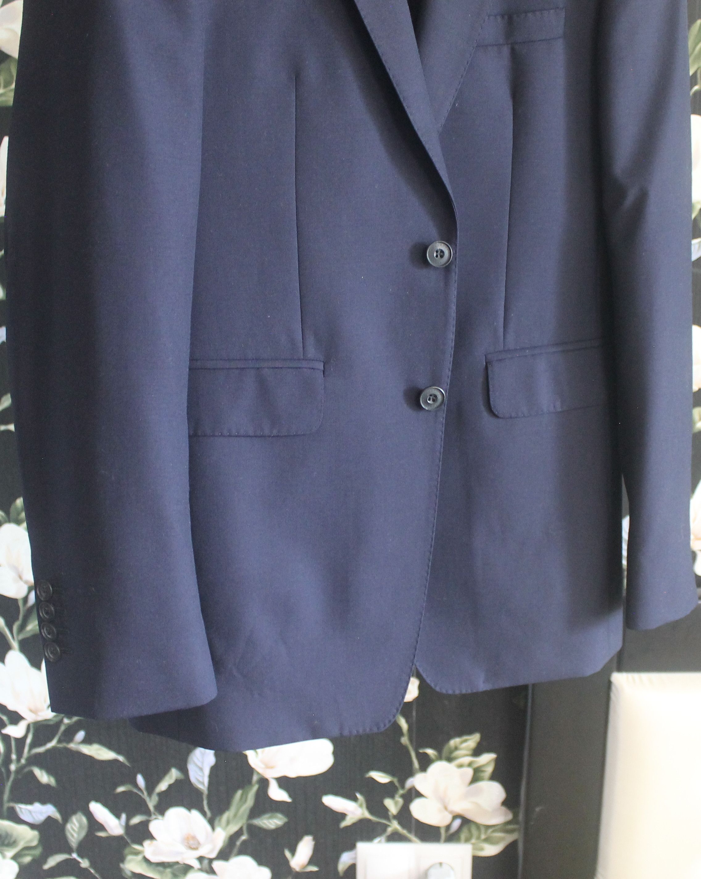 Burberry Burberry London Navy Wool Blazer Jacket Size 48R - 3 Thumbnail