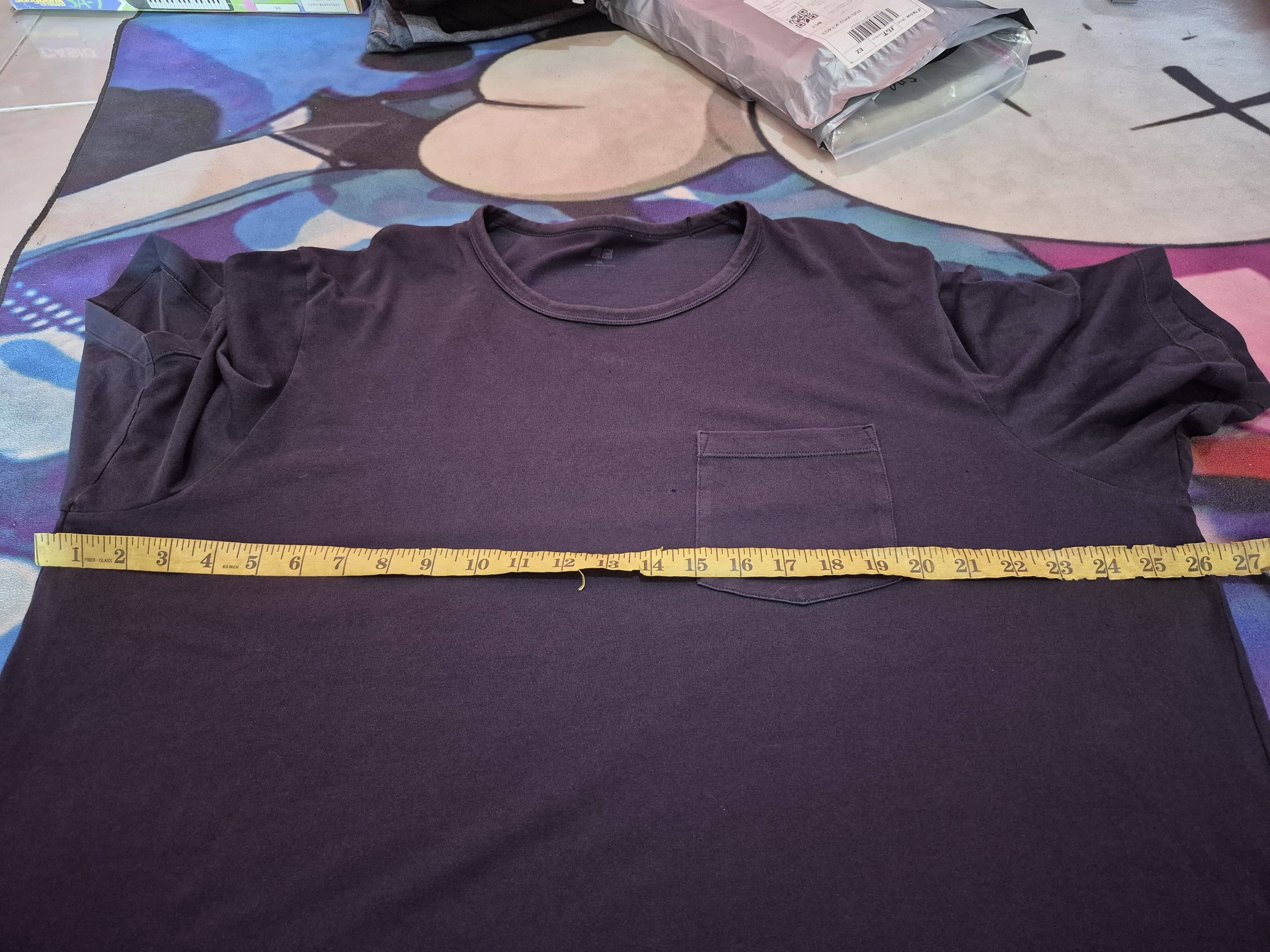Japanese Brand 🔥 Uniqlo Airism Navy Plain Tee Size US XXL / EU 58 / 5 - 8 Thumbnail