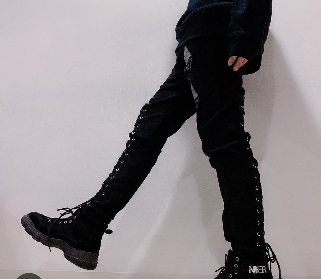 If Six Was Nine NieR Clothing Punk Stretchable Bondage Pant Size US 29 - 3 Thumbnail