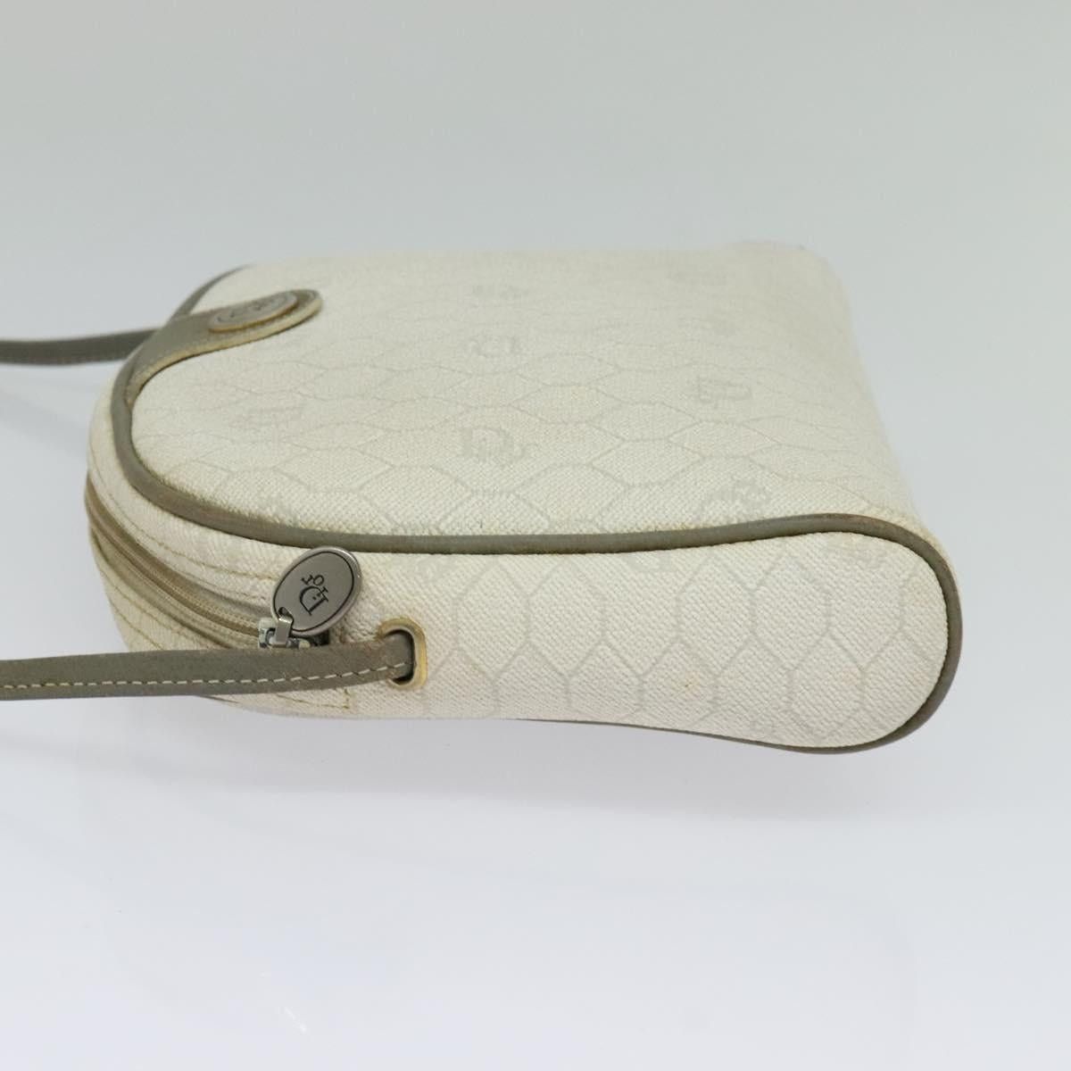 Dior DIOR Honeycomb Canvas Shoulder Bag Pvc White Gold Size ONE SIZE - 4 Thumbnail