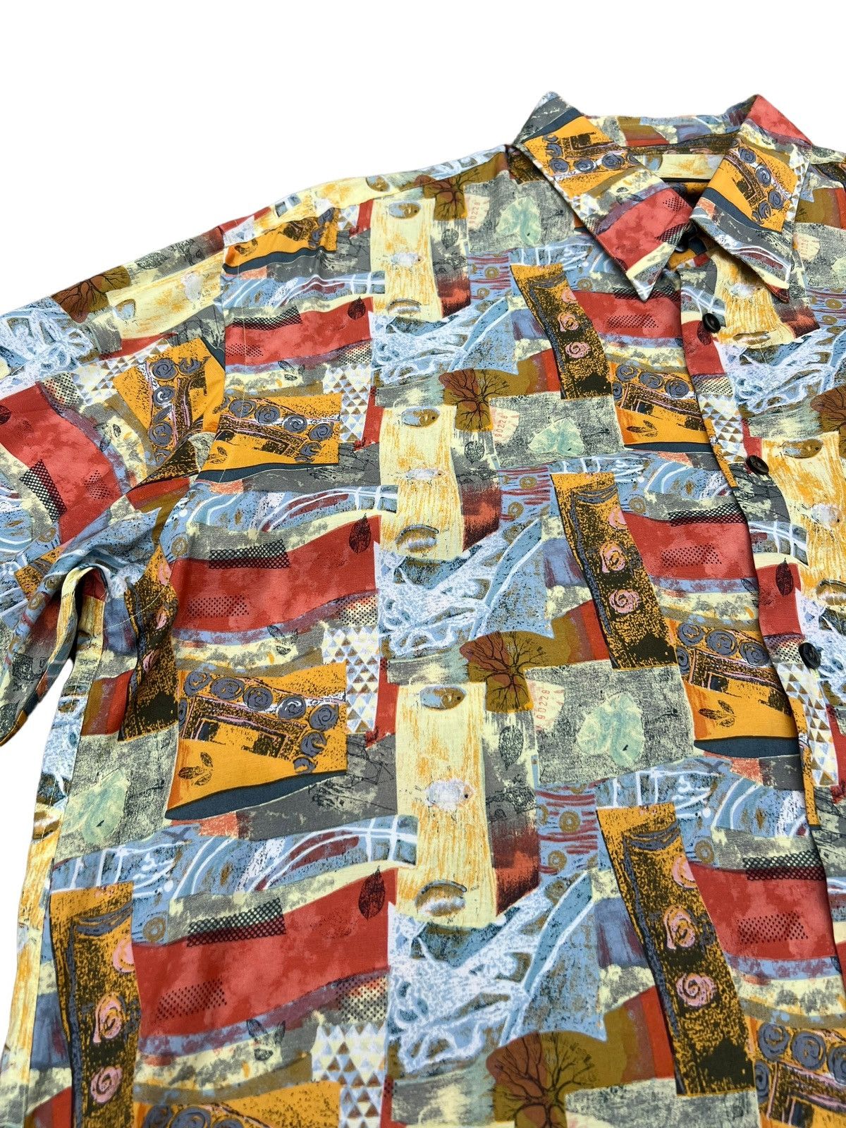 Charles Jourdan Vintage Charles Jourdan Monsieur Novelty Abstract Art Shirt Size US L / EU 52-54 / 3 - 9 Thumbnail