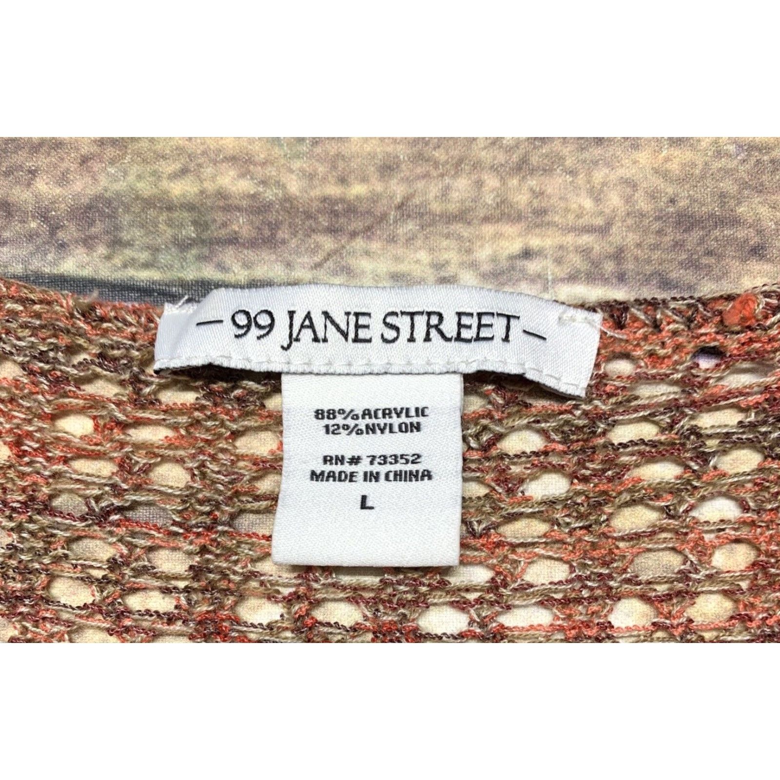 Vintage VINTAGE 99 Jane Street Womens Pullover Knit Sweater Large V-Neck Long Sleeve Salmon Size L / US 10 / IT 46 - 4 Thumbnail
