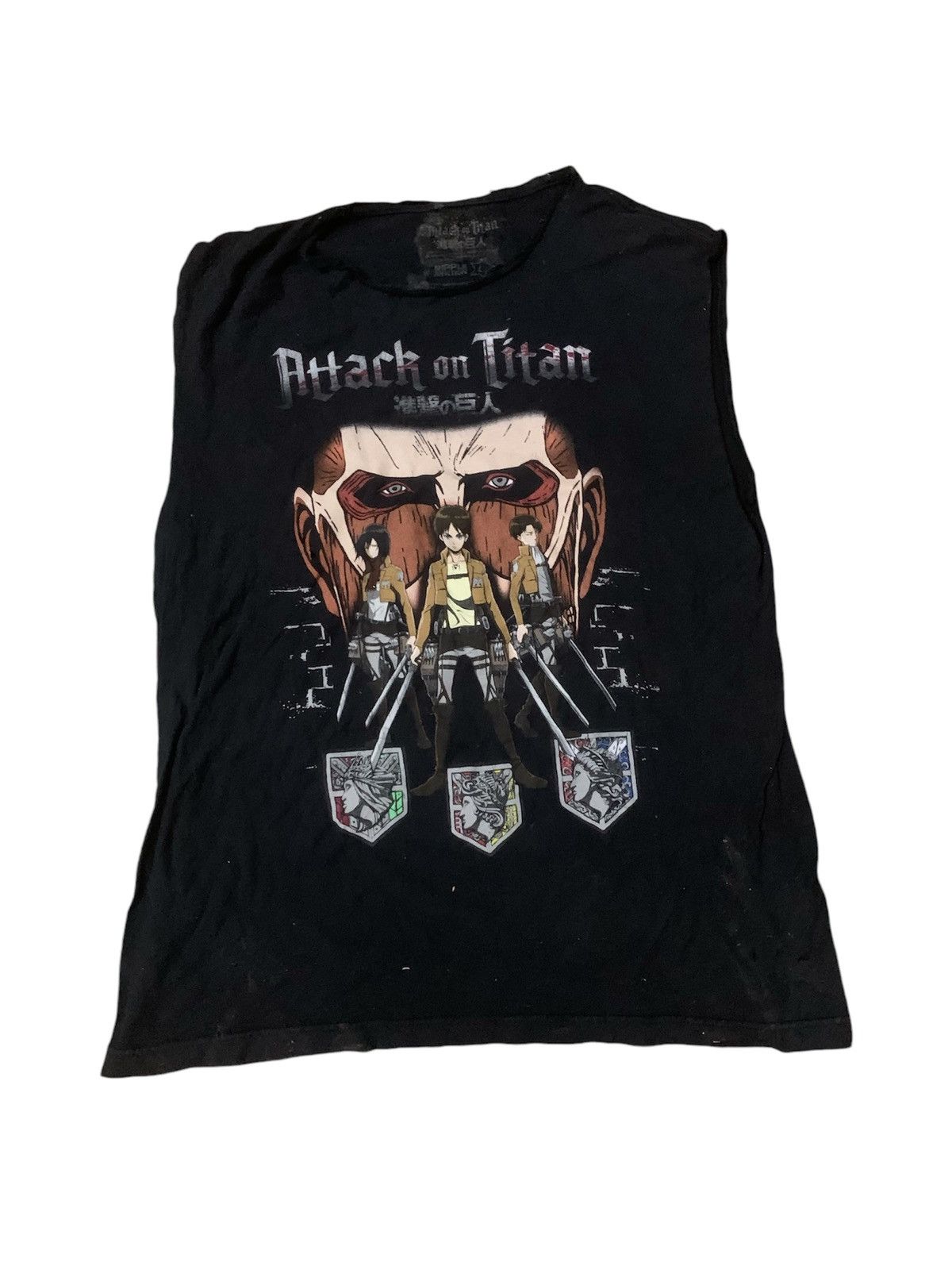 Anime × Japanese Brand Attack On Titan Sleeveless Tee Size US L / EU 52-54 / 3 - 1 Thumbnail