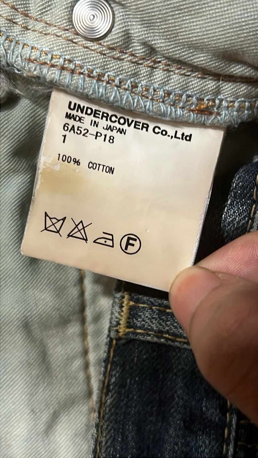 Japanese Brand × Jun Takahashi × Undercover AW06 Undercover Insect Yarn Bug Denim Size US 30 / EU 46 - 7 Thumbnail
