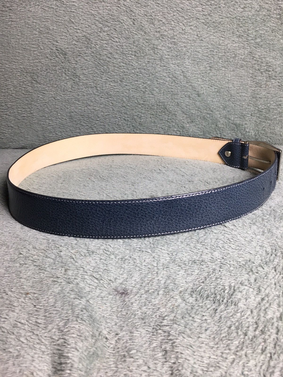 Longchamp LONGCHAMP Blue Patent Leather Belt Designer France Size ONE SIZE - 6 Thumbnail