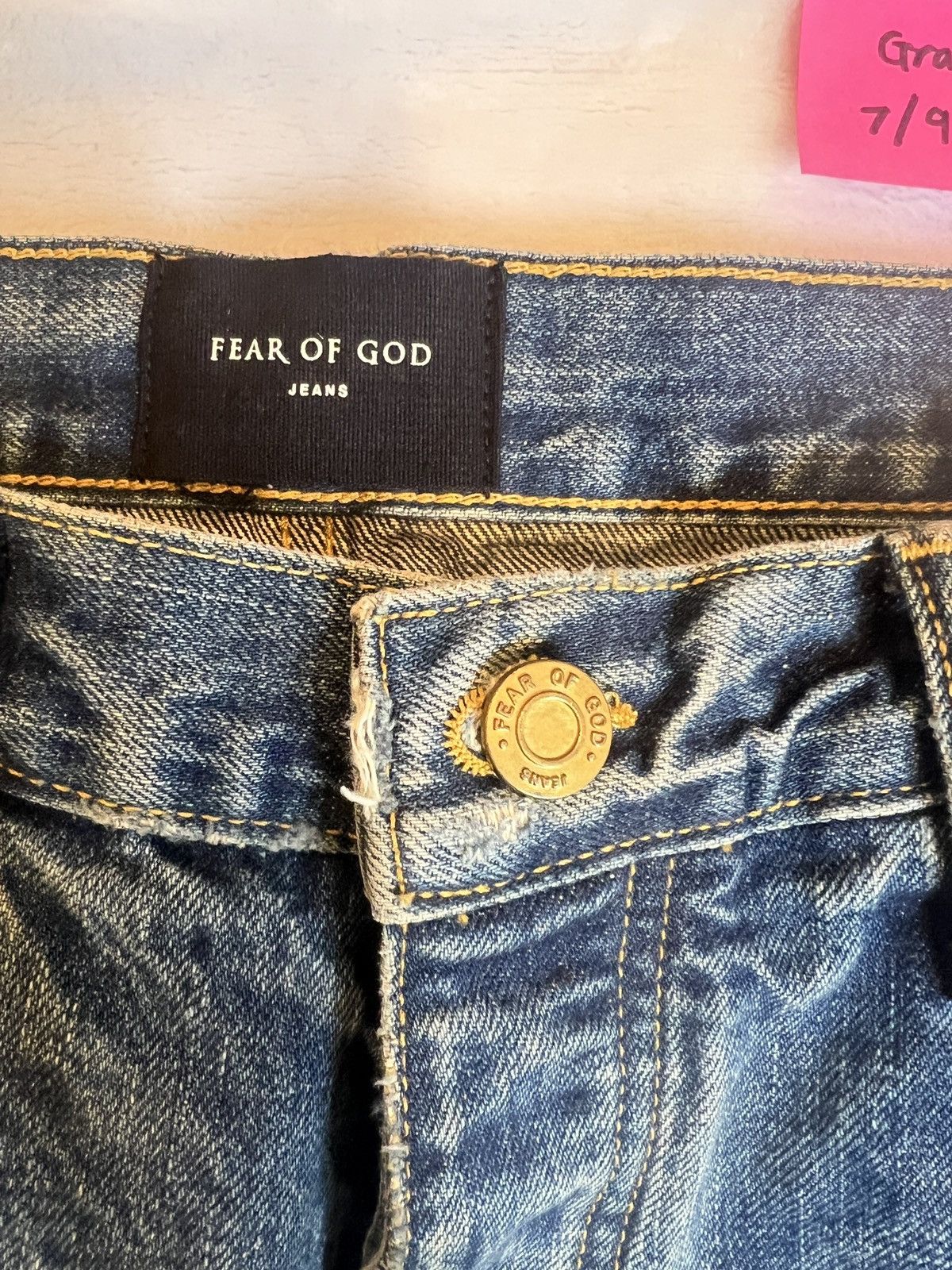 Fear of God Fear of God Denim Jeans. Relaxed Fit Size US 33 - 3 Thumbnail