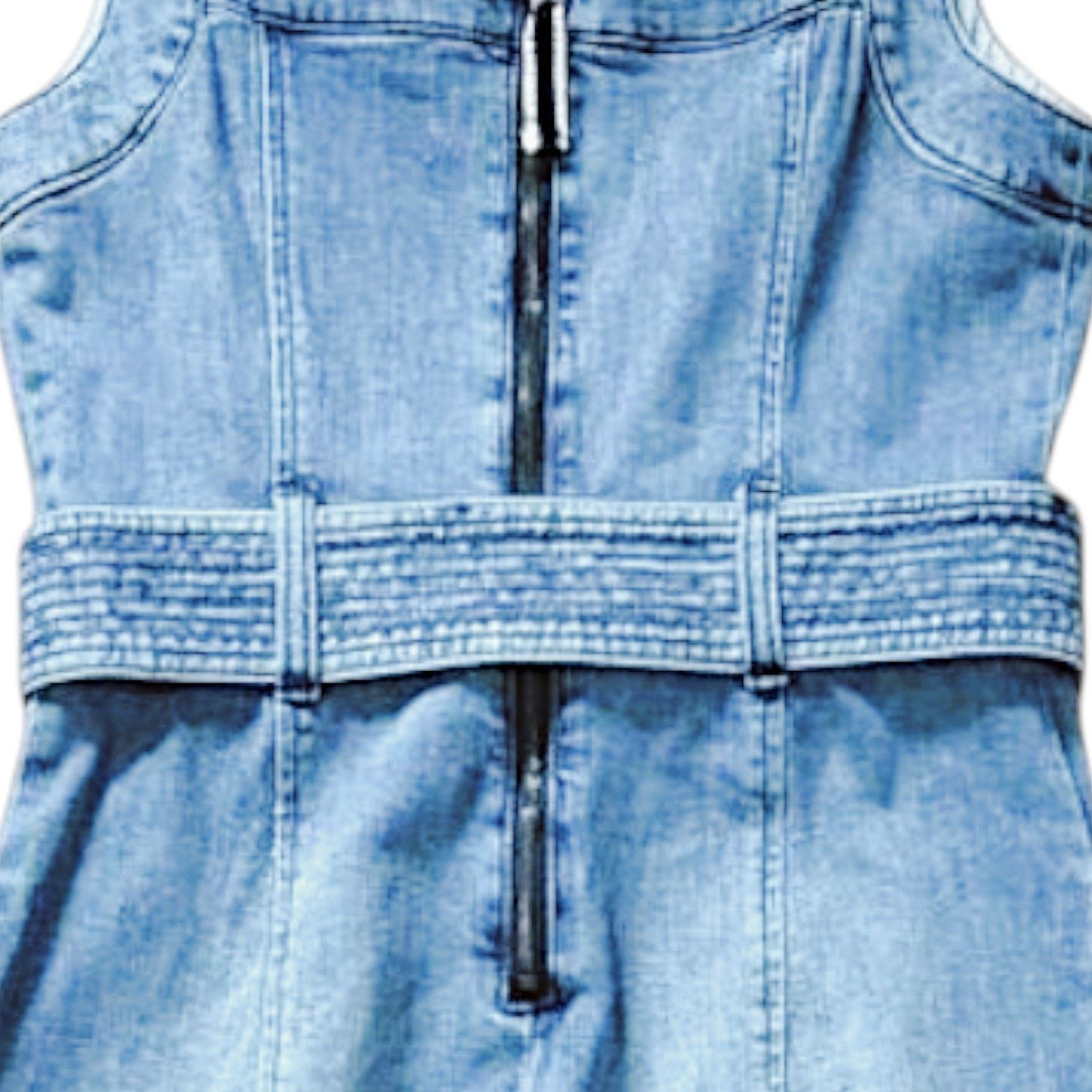 Anthropologie Anthropologie Blue Denim Jumper | Size 6 Size 28" / US 6 / IT 42 - 6 Thumbnail