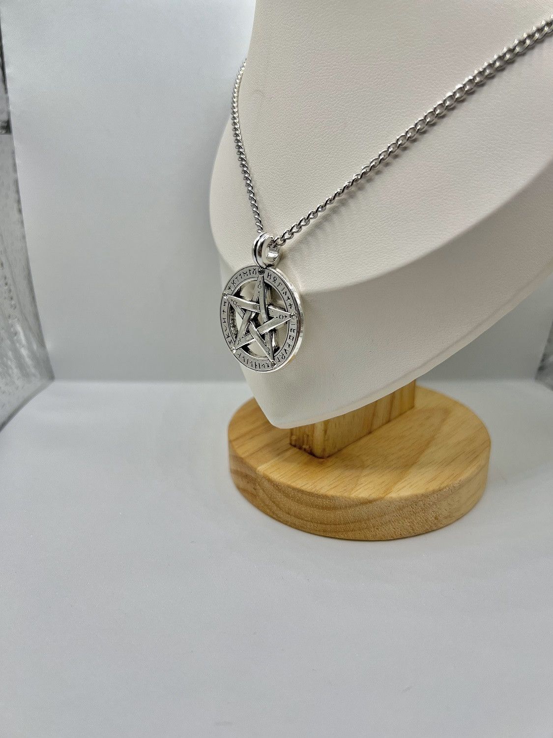 Jewelry Viking Star Silver Chain Necklace with Czs Size ONE SIZE - 2 Thumbnail